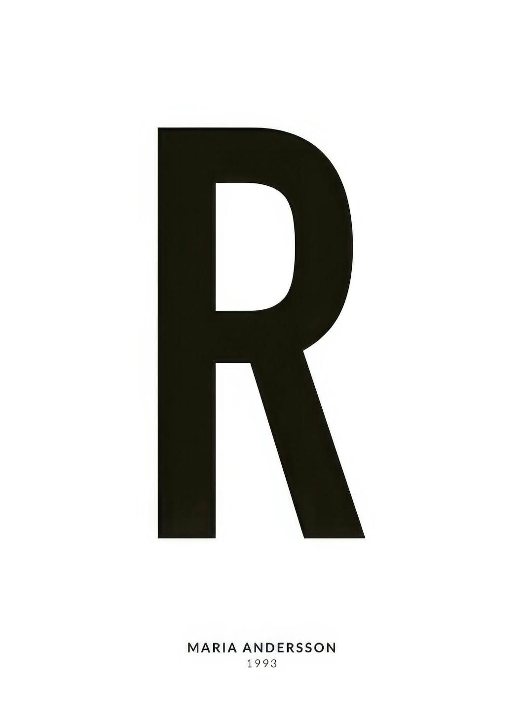 My Letter R Personal Poster (30x40 cm) - Gepersonaliseerde posters