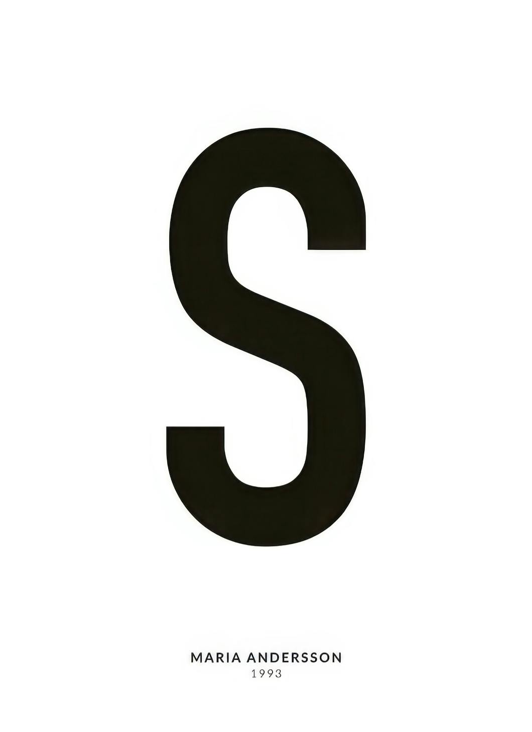 Prints - My Letter S Personal (50x70 cm) - Personalised prints