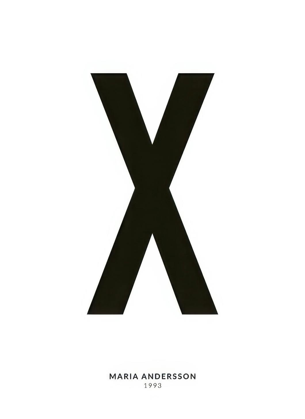 My Letter X Personal Poster (30x40 cm) - Gepersonaliseerde posters