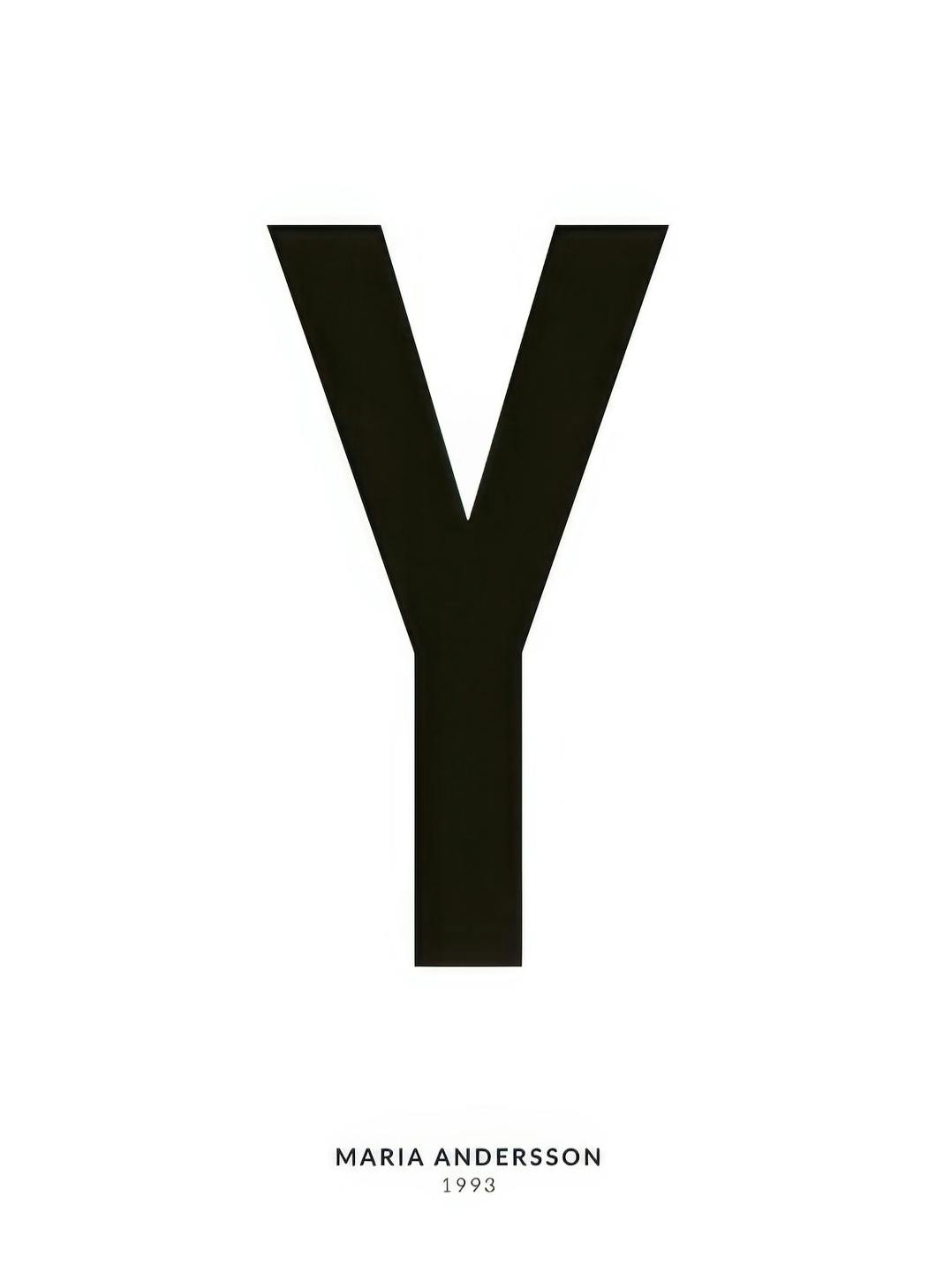 My Letter Y Personal Plakat (30x40 cm)- Plakaty personalizowane