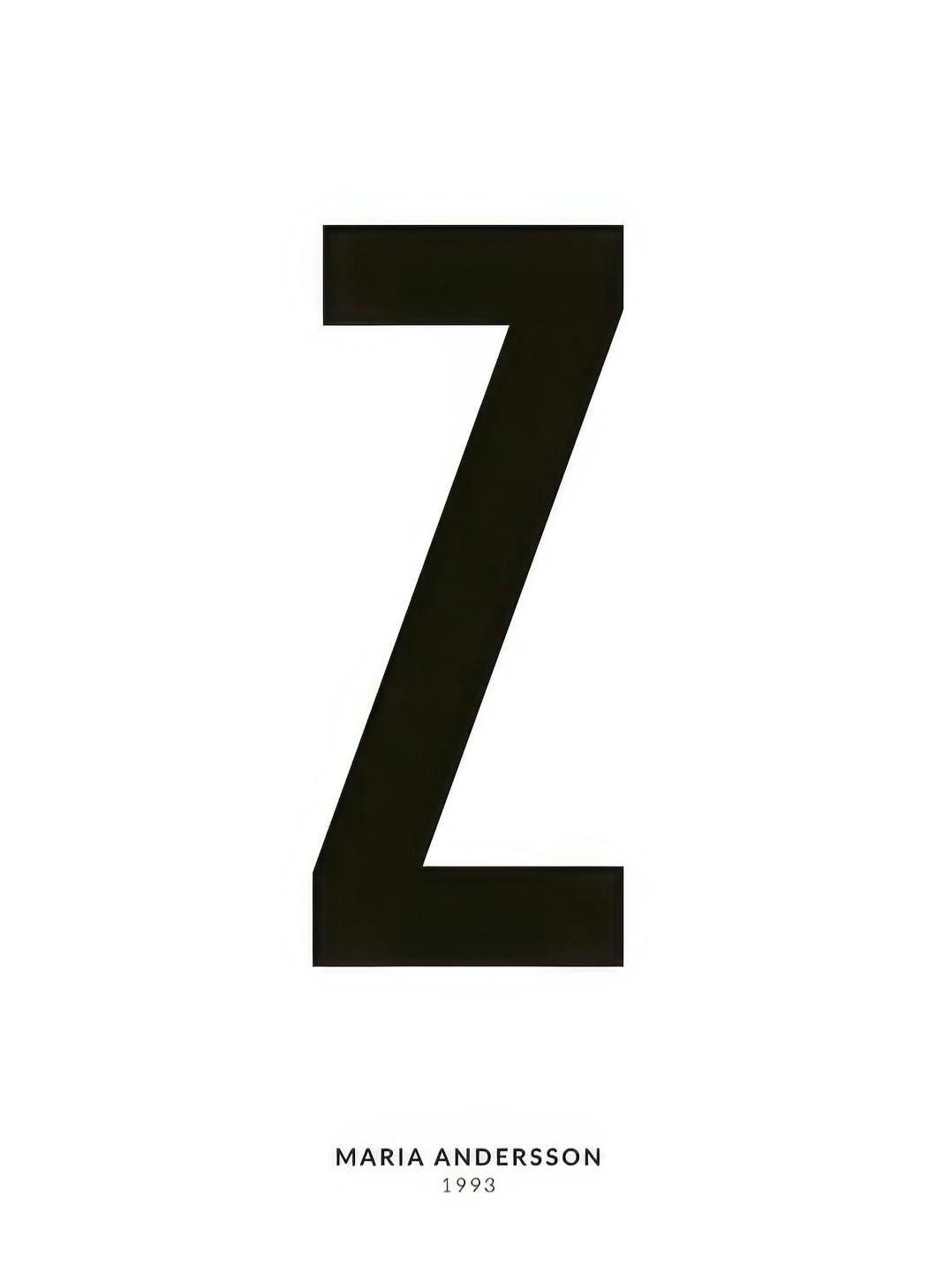 My Letter Z Personal Affiche (30x40 cm)  Posters personnalisés