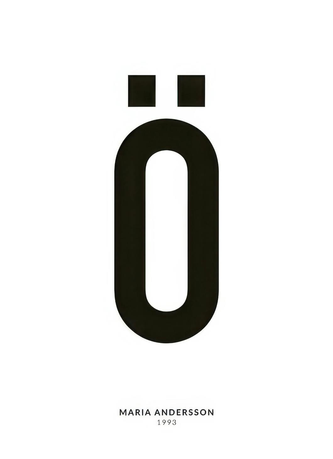 My Letter Ö Personal Affiche (30x40 cm)  Posters personnalisés