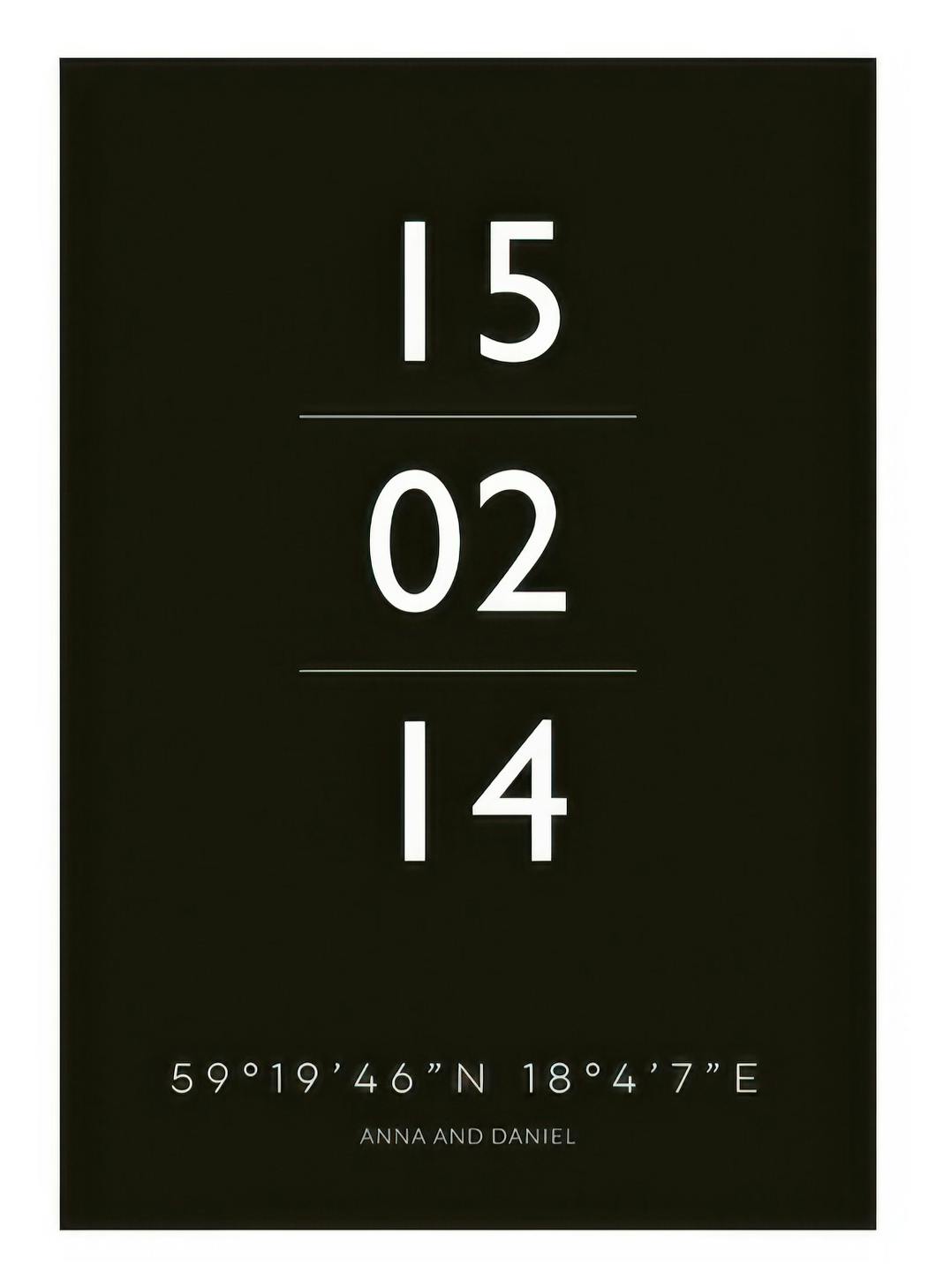 The Date Black Personal Plakat (30x40 cm)- Plakaty personalizowane