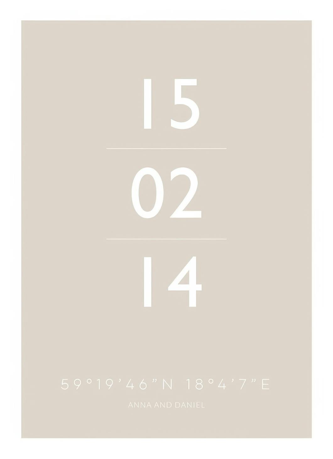 The Date Beige Personal Poster (50x70 cm)- Posters personalizados