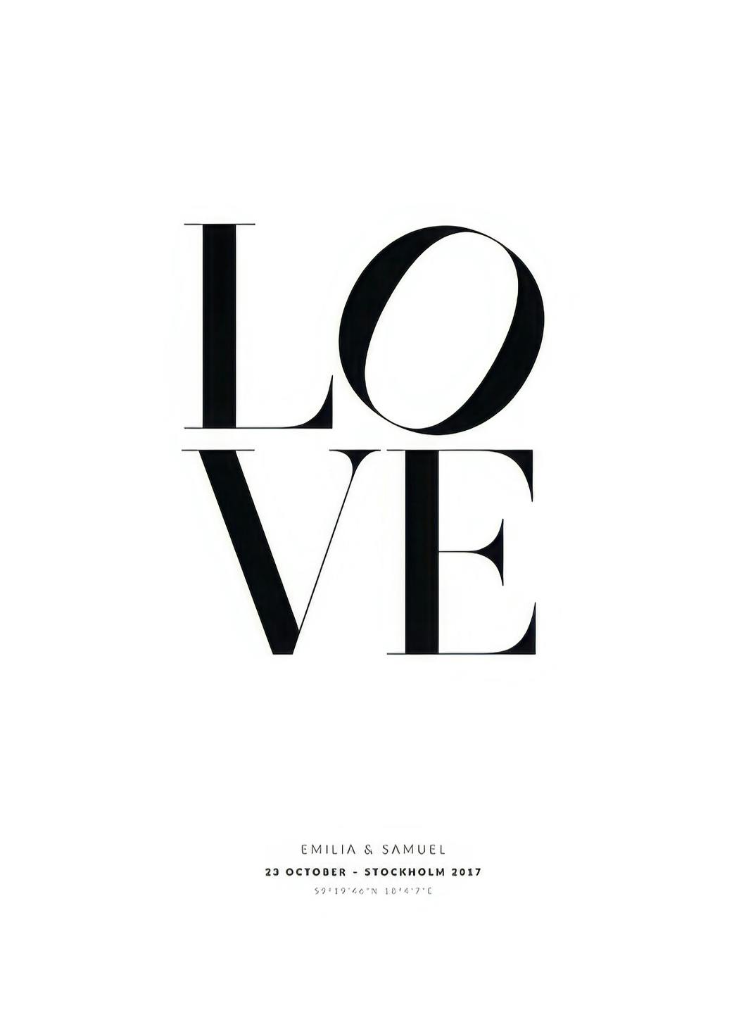 Prints - Love Personal Poster (50x70 cm) - Personalised prints