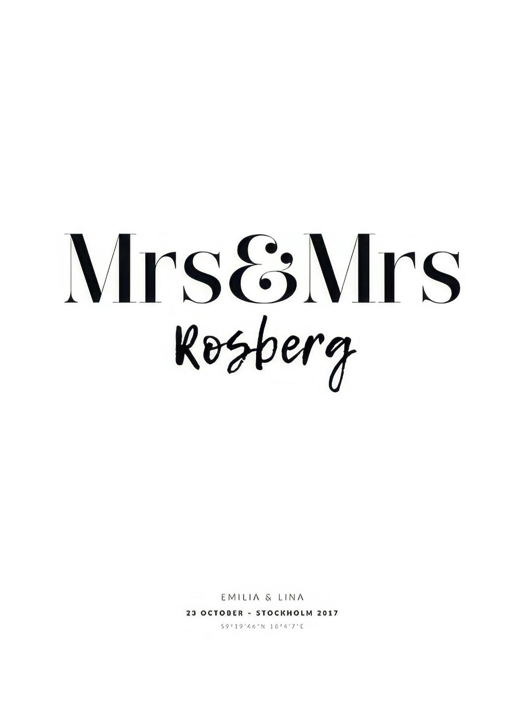 Mrs And Mrs Personal Affiche (30x40 cm) - Affiches personnalisées