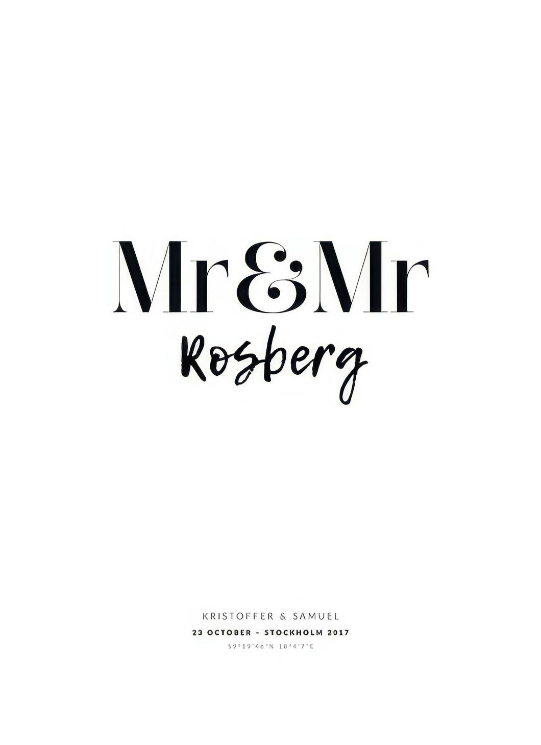 Mr And Mr Personal Poster (30x40 cm)- Posters personalizados