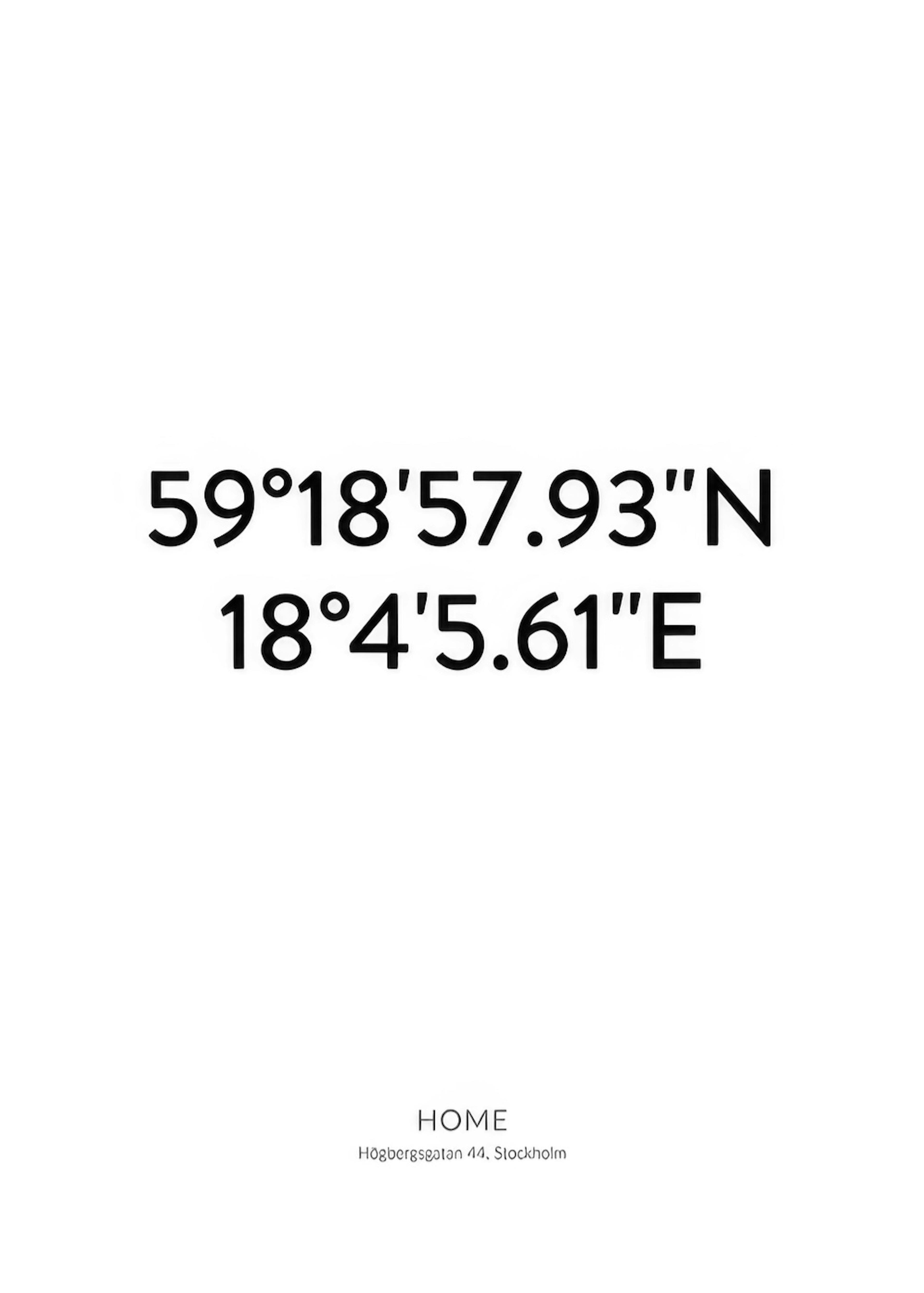 Coordinates Personal Poster 0