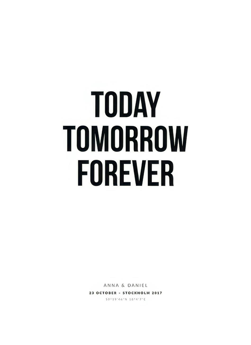 Today Tomorrow Forever Personal Affiche (50x70 cm) - Affiches personnalisées par Desenio