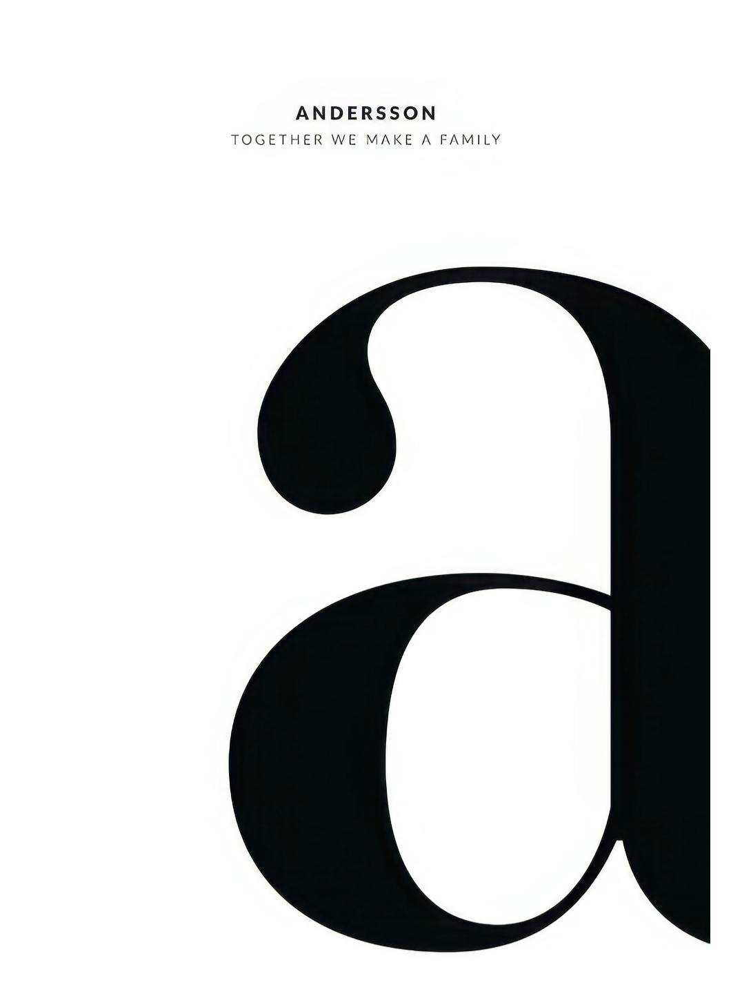 Letter A Personal Plakat (50x70 cm)- Plakaty personalizowane