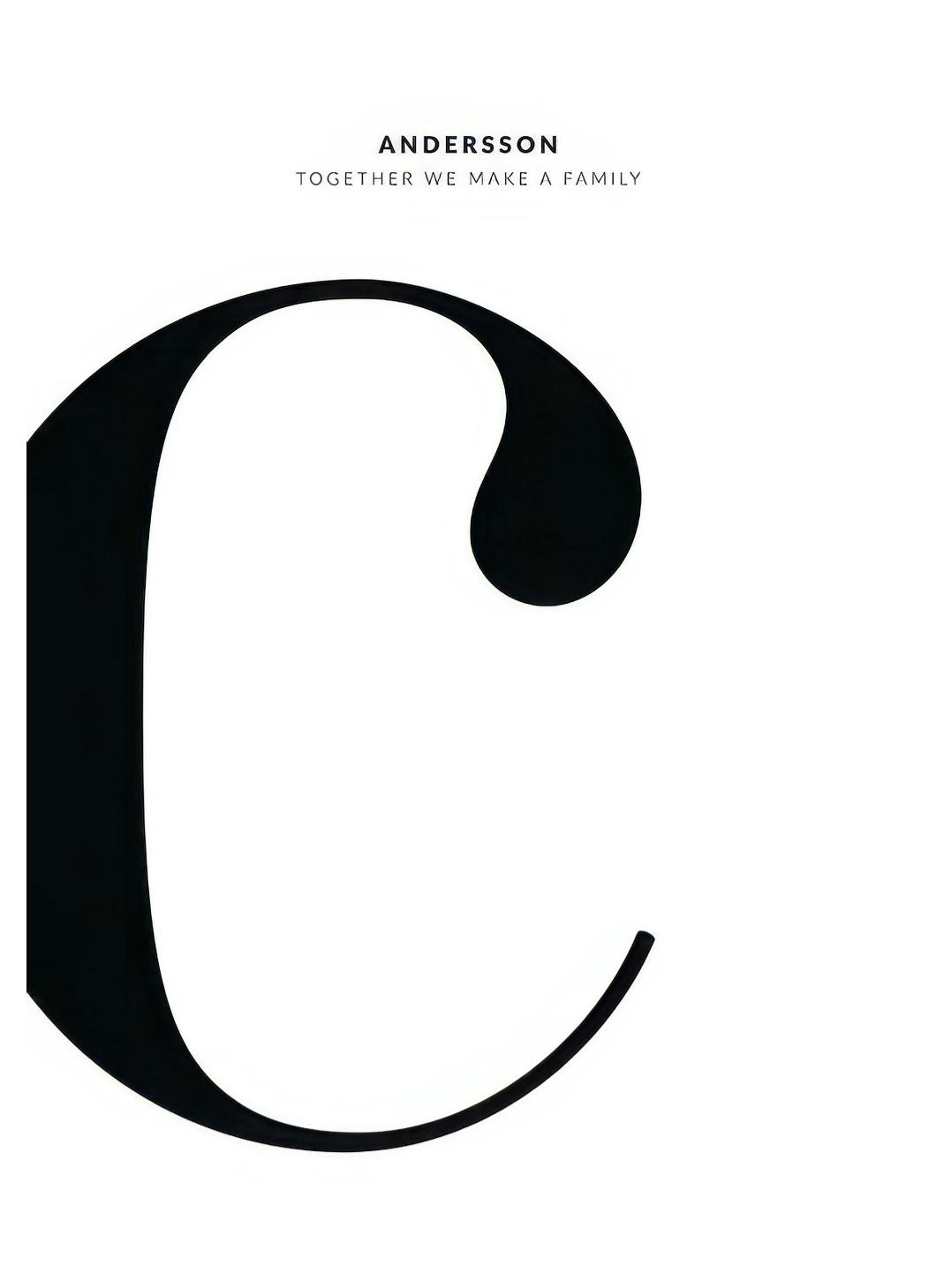 Letter C Personal Juliste (30x40 cm)  Persoonalliset julisteet