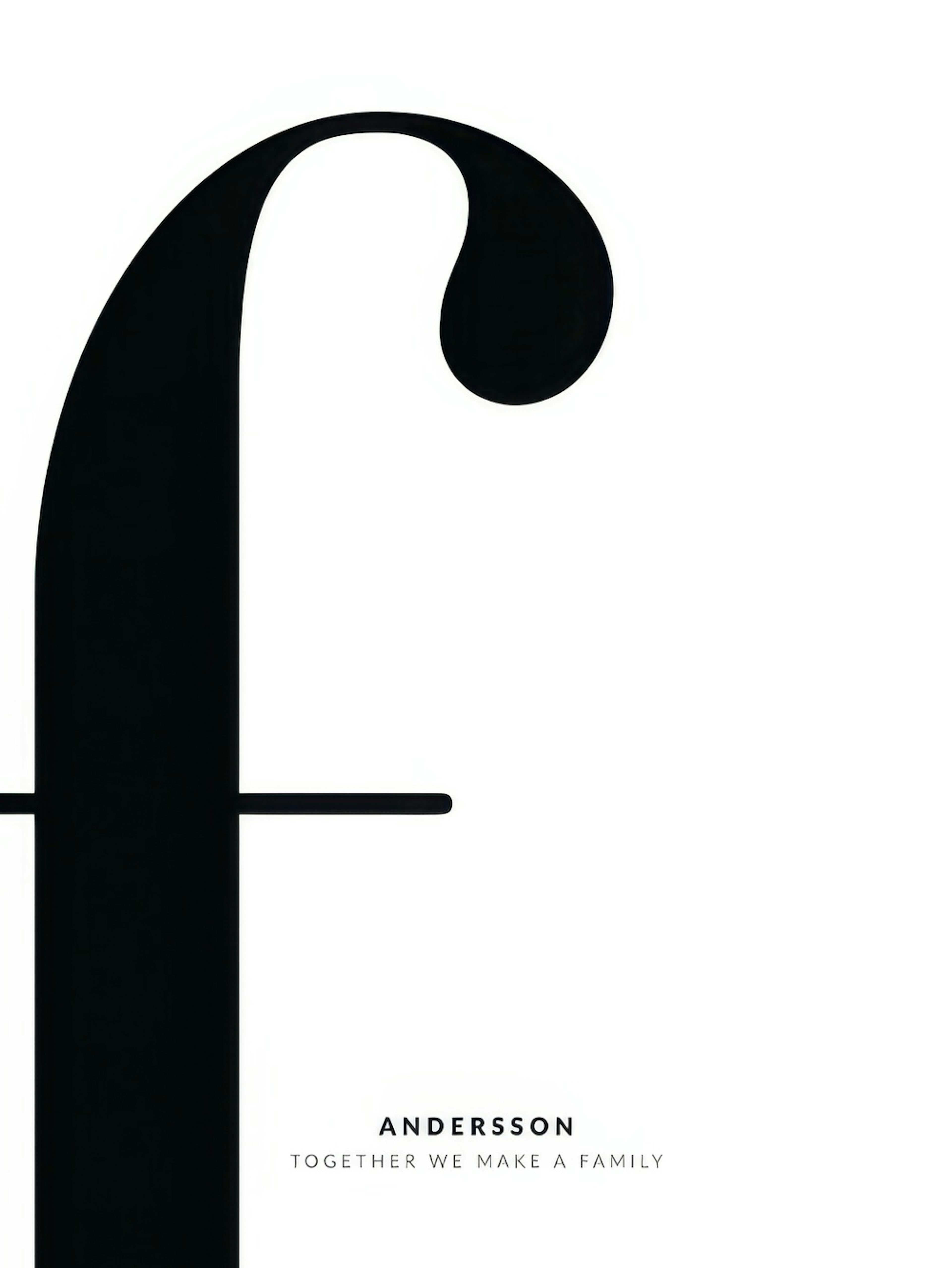 Letter F Personal Plakat