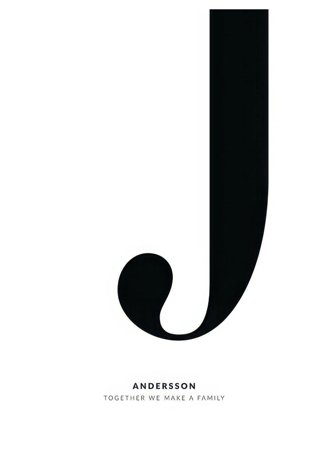 Letter J Personal Poster (50x70 cm) - Gepersonaliseerde posters