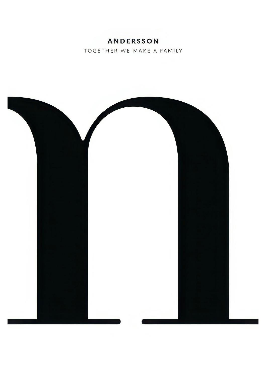 Letter M Personal (50x70 cm)