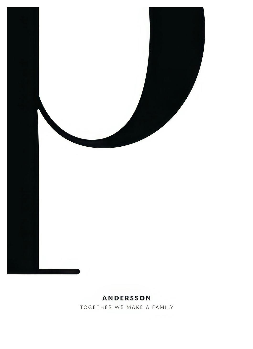 Letter P Personal Affiche (50x70 cm) - Affiches personnalisées