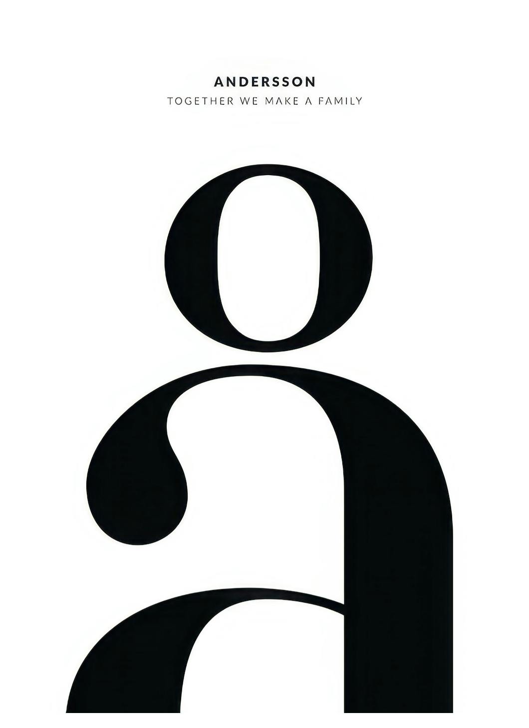 Letter Å Personal Plakat (30x40 cm)- Plakaty personalizowane