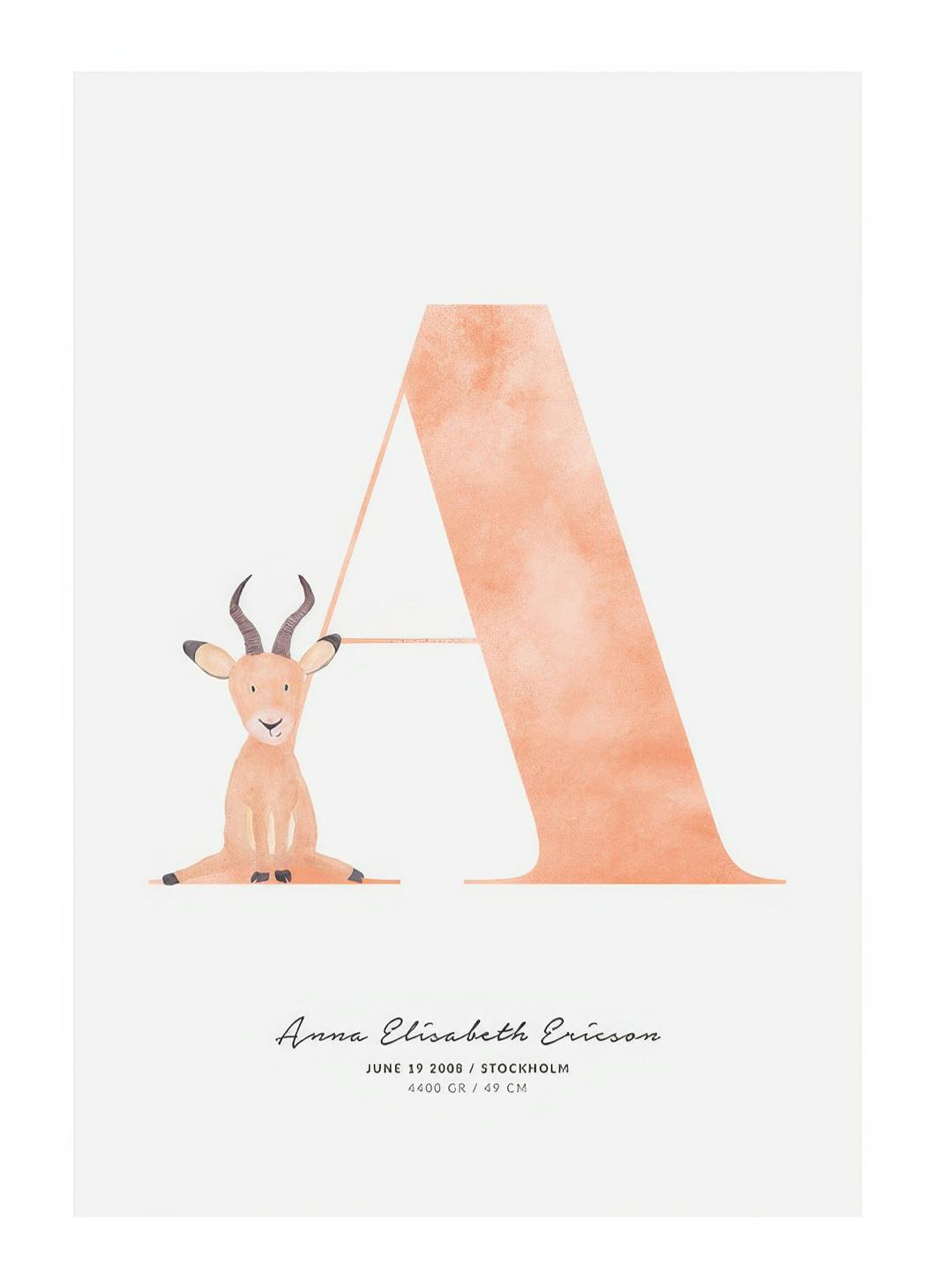 Kids Letter A Personal (30x40 cm)