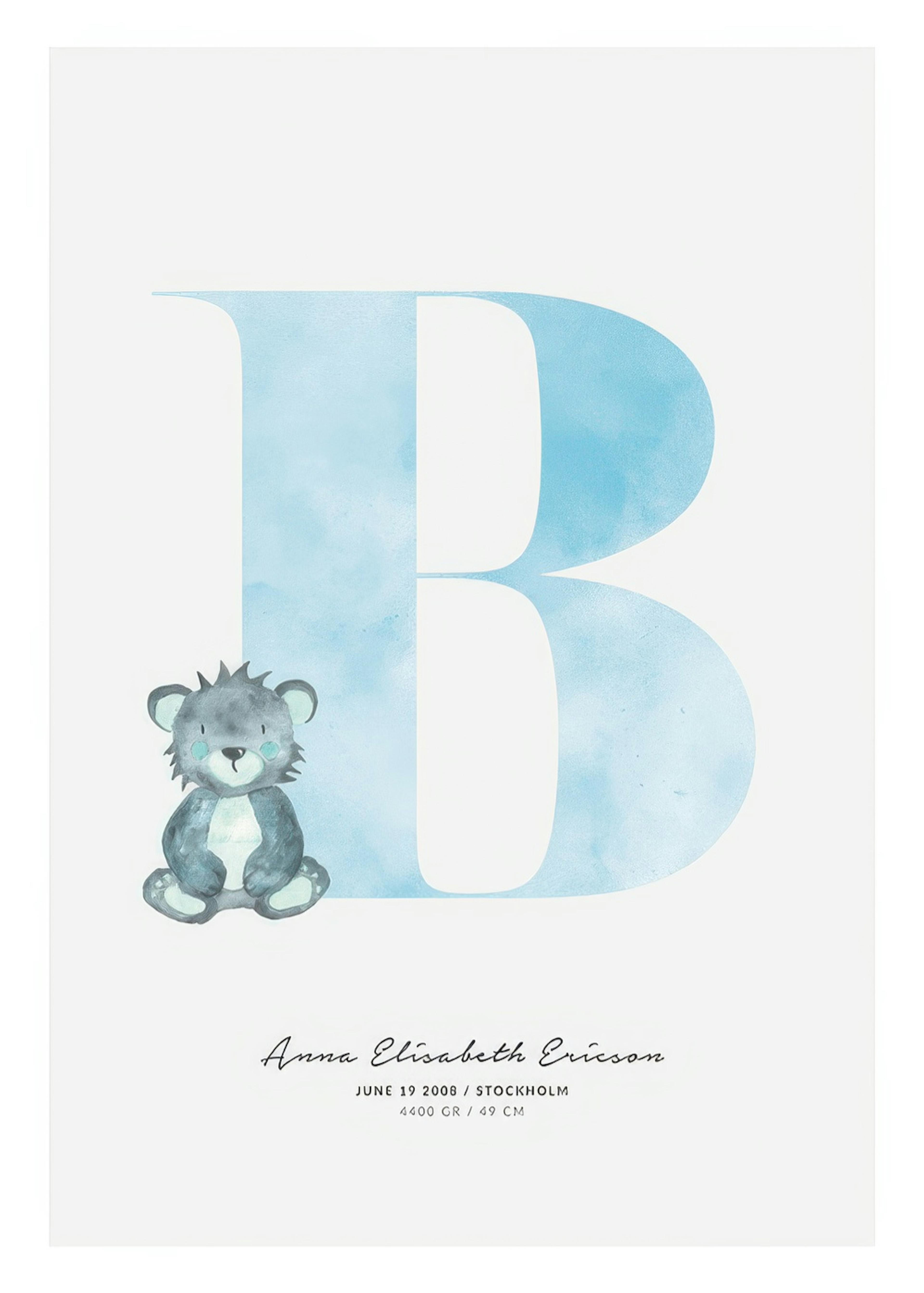 Kids Letter B Personal Poster 0