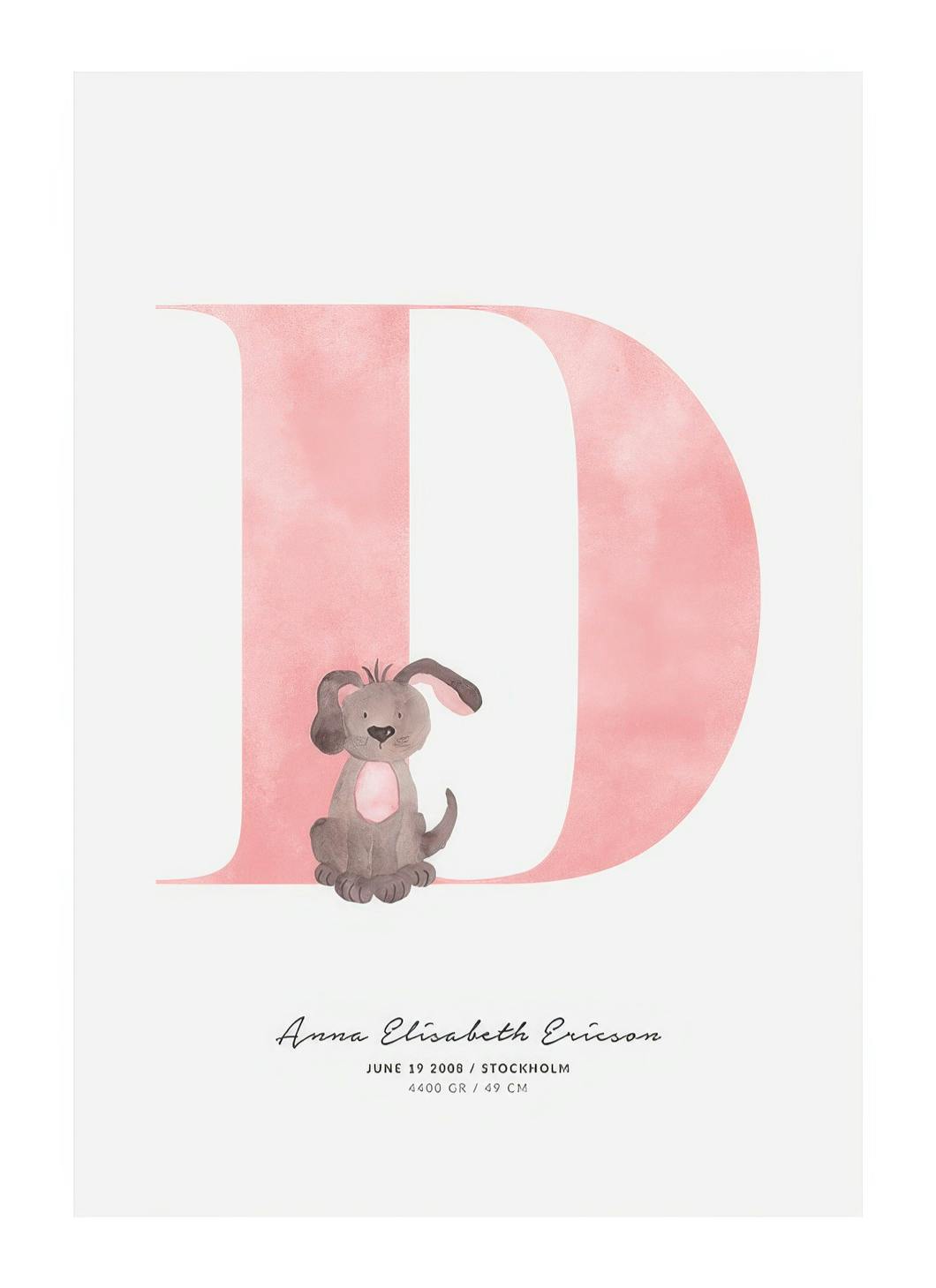 Kids Letter D Personal (50x70 cm)