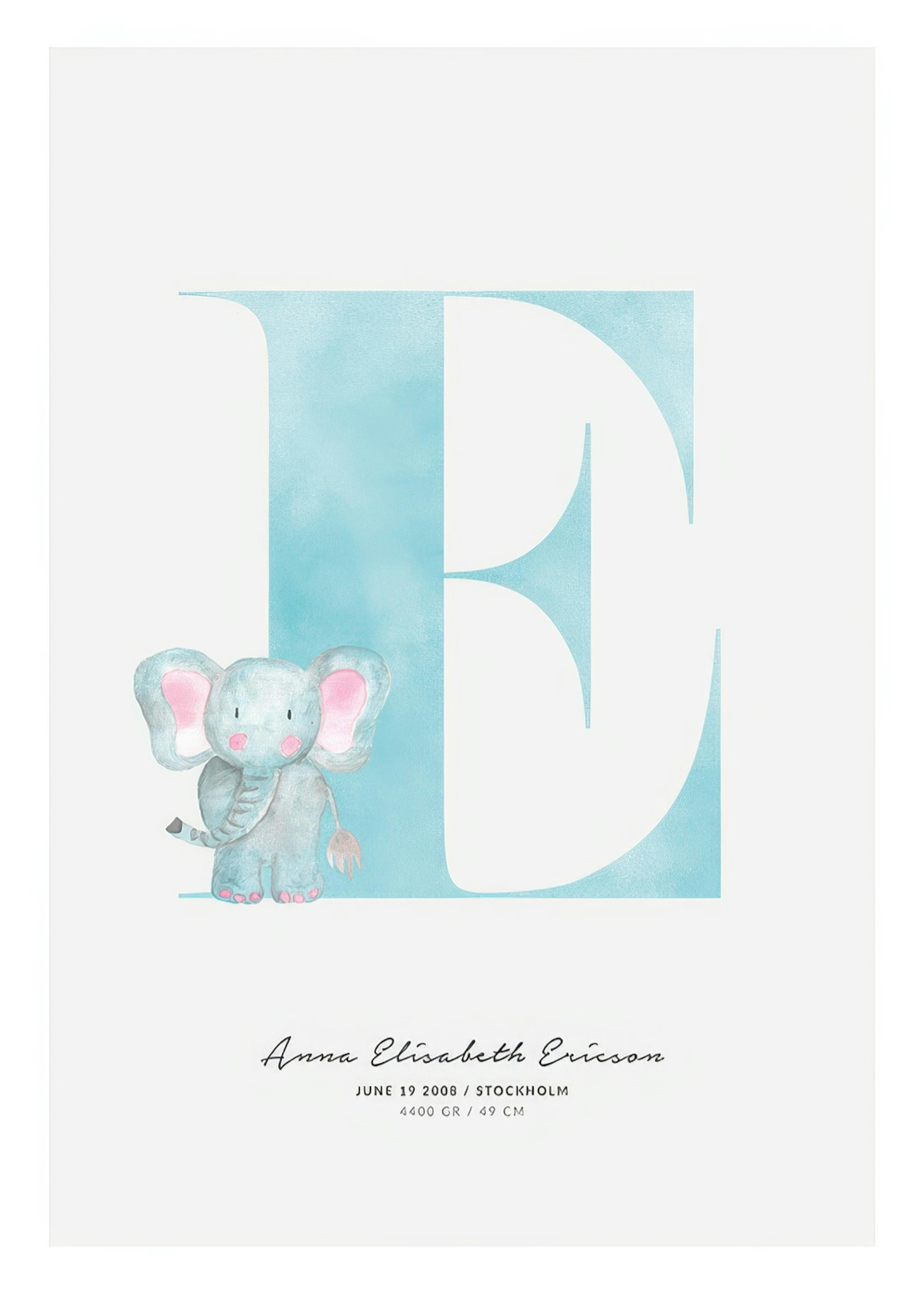 Kids Letter E Personal Plagát 0