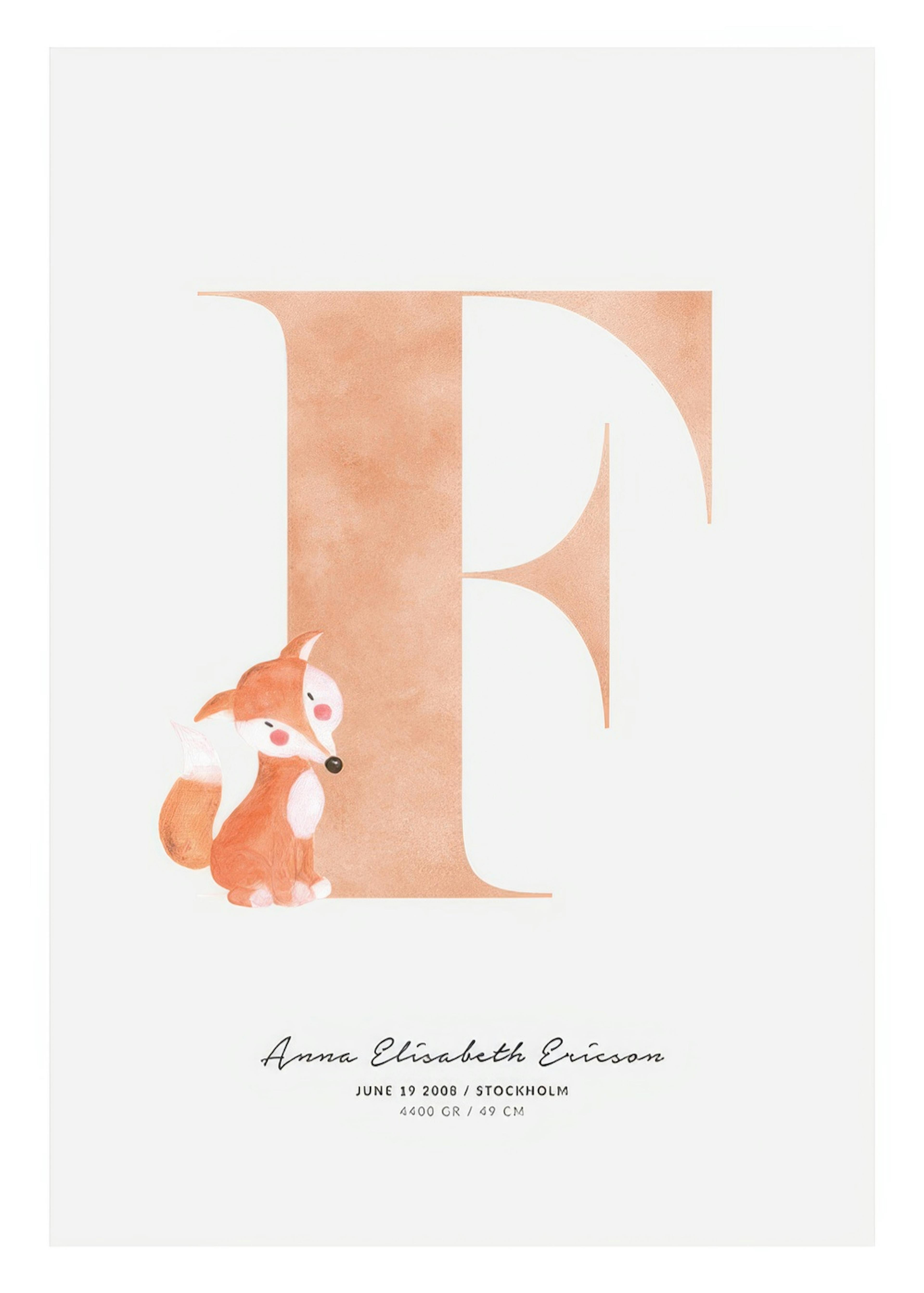 Kids Letter F Personal Plagát 0