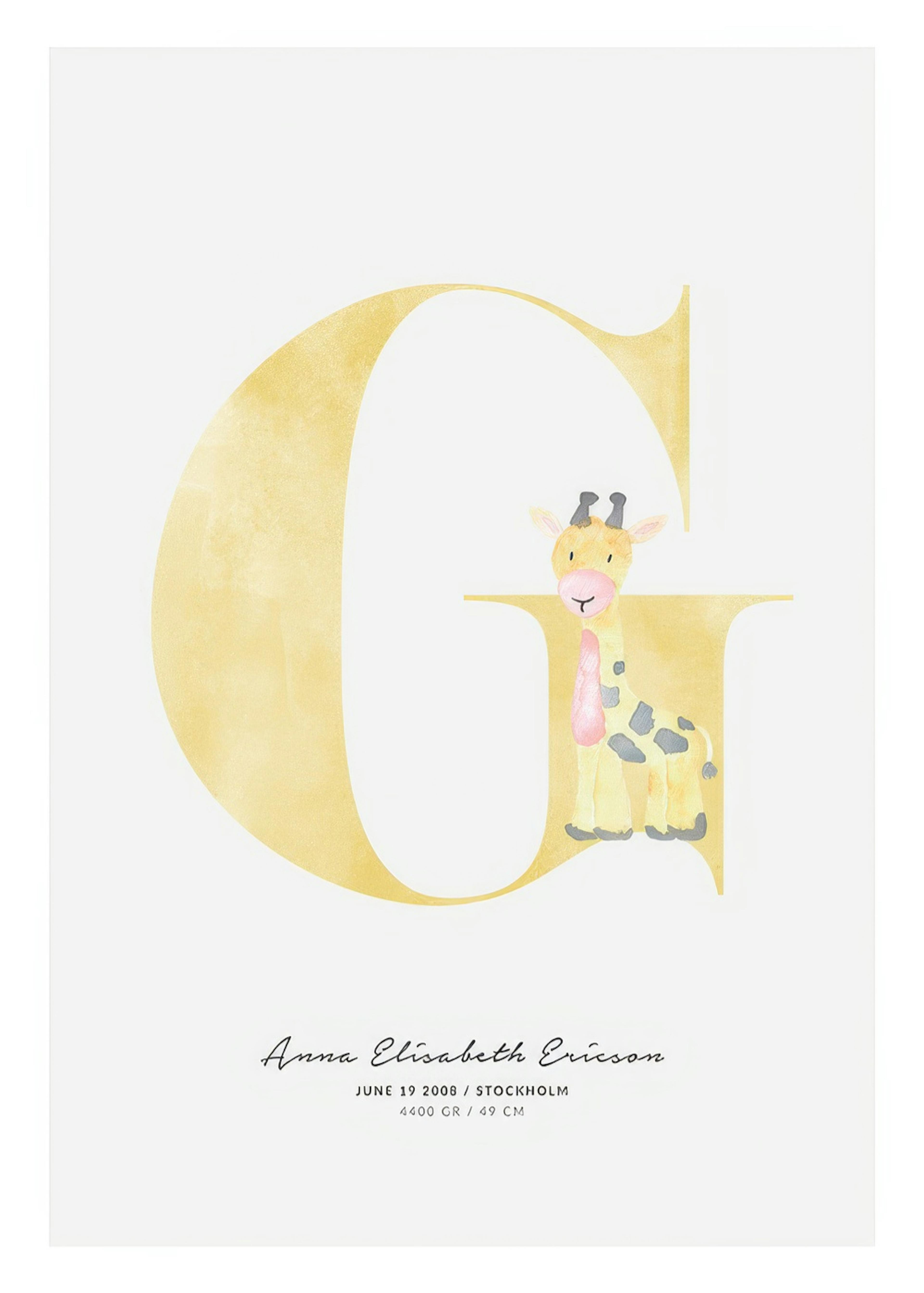 Kids Letter G Personal Poster 0