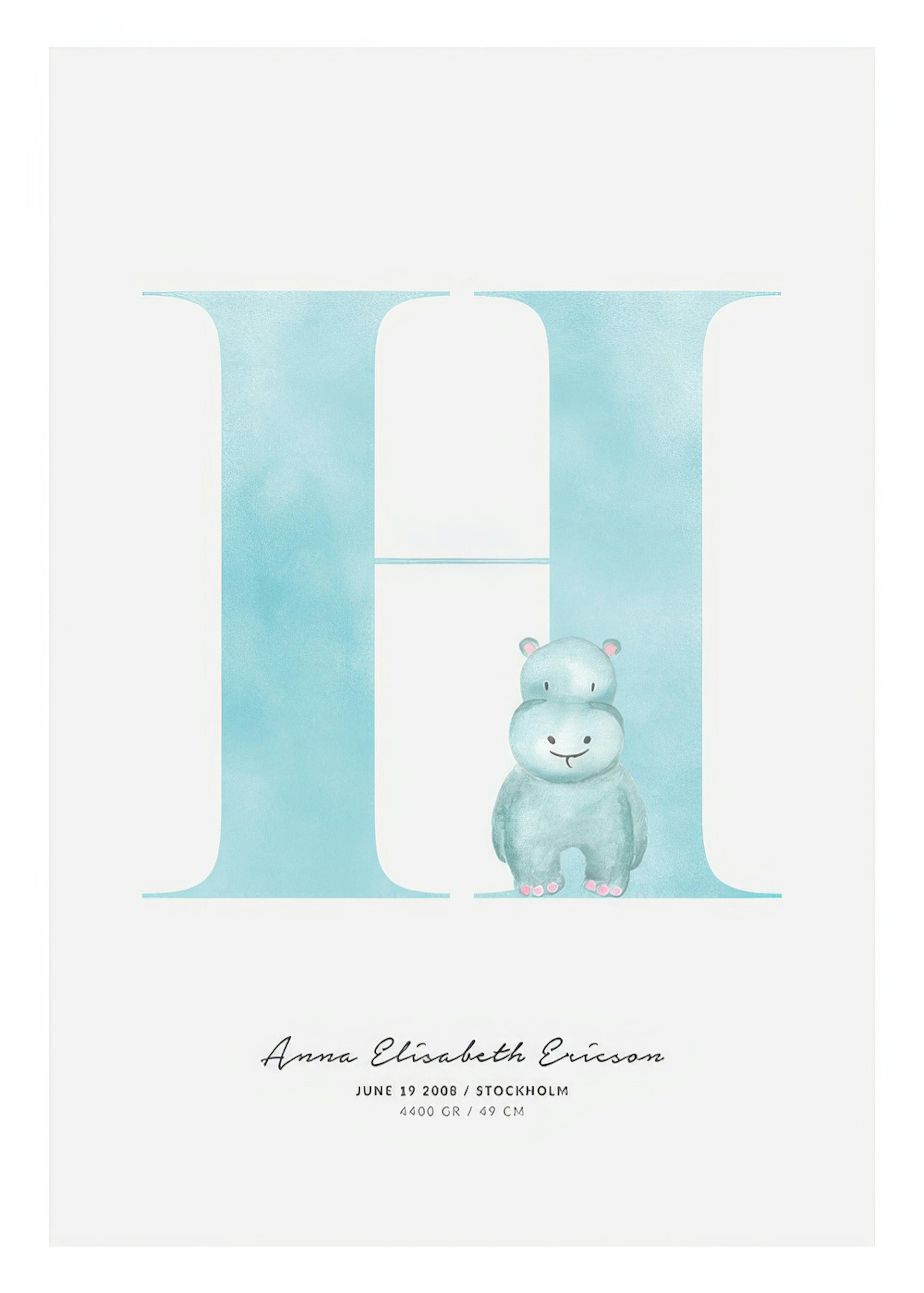 Kids Letter H Personal Plakát 0