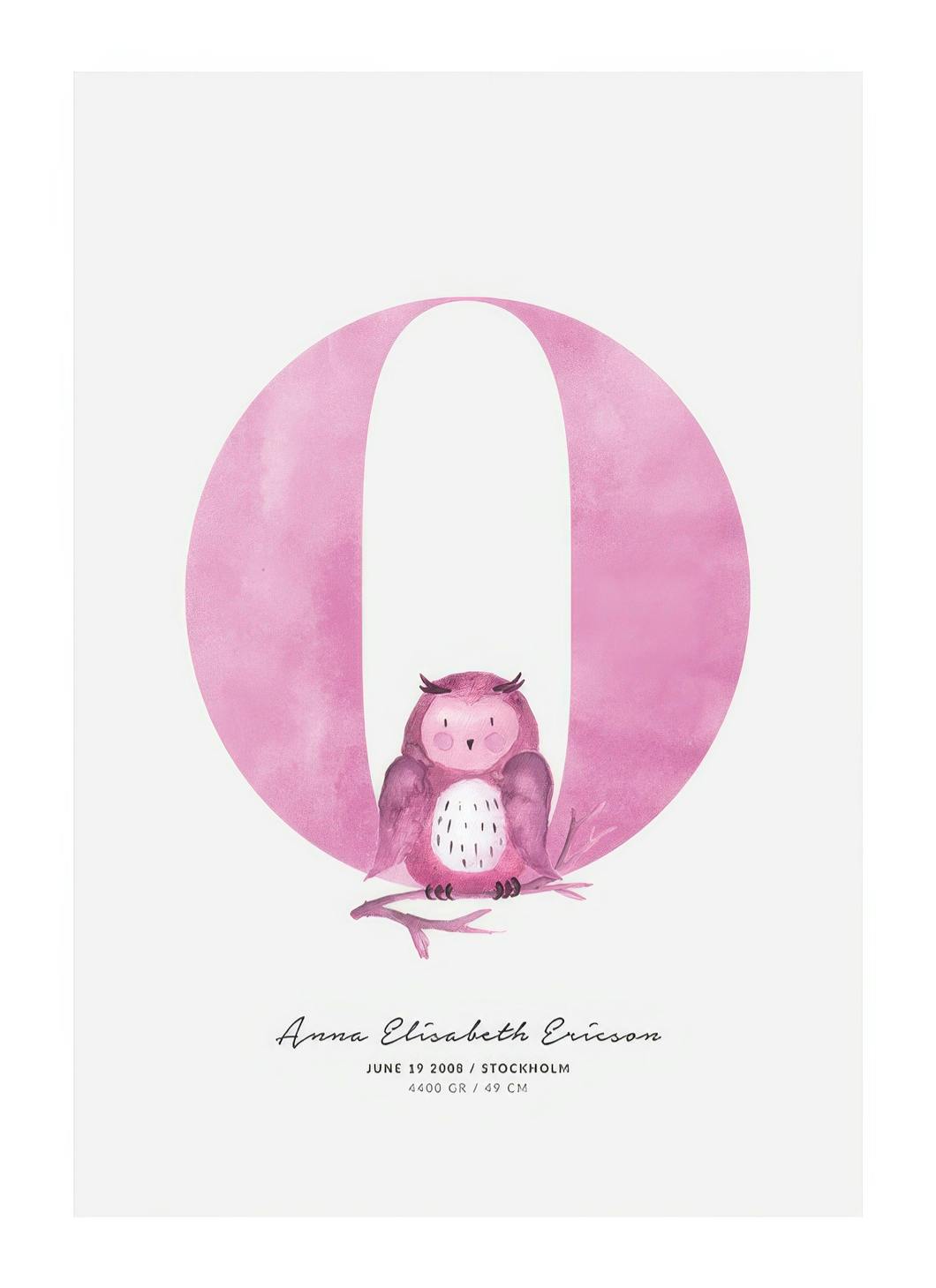 Kids Letter O Personal Plakat (50x70 cm) - Plakater > Personlige posters
