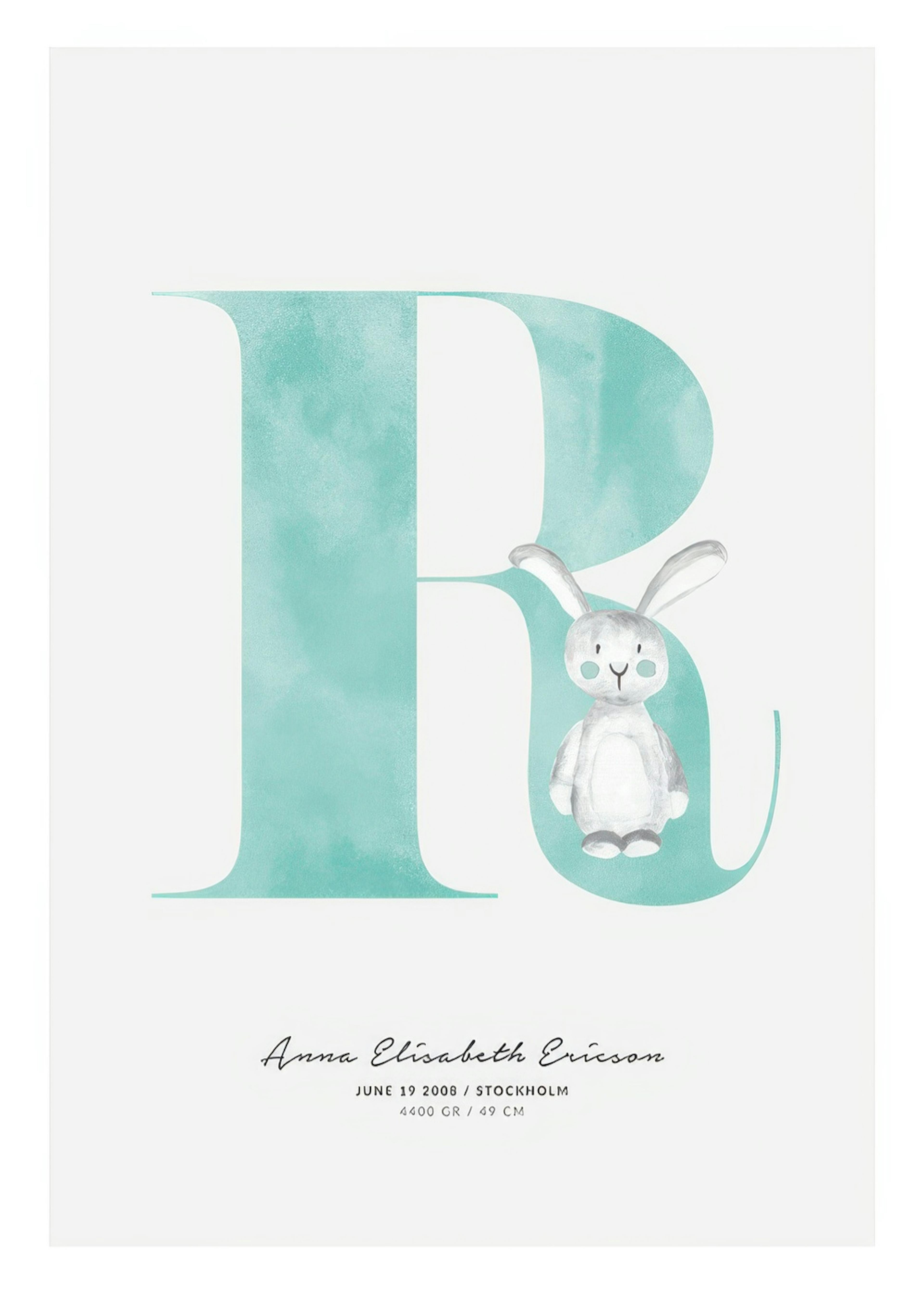 Kids Letter R Personal Plagát 0