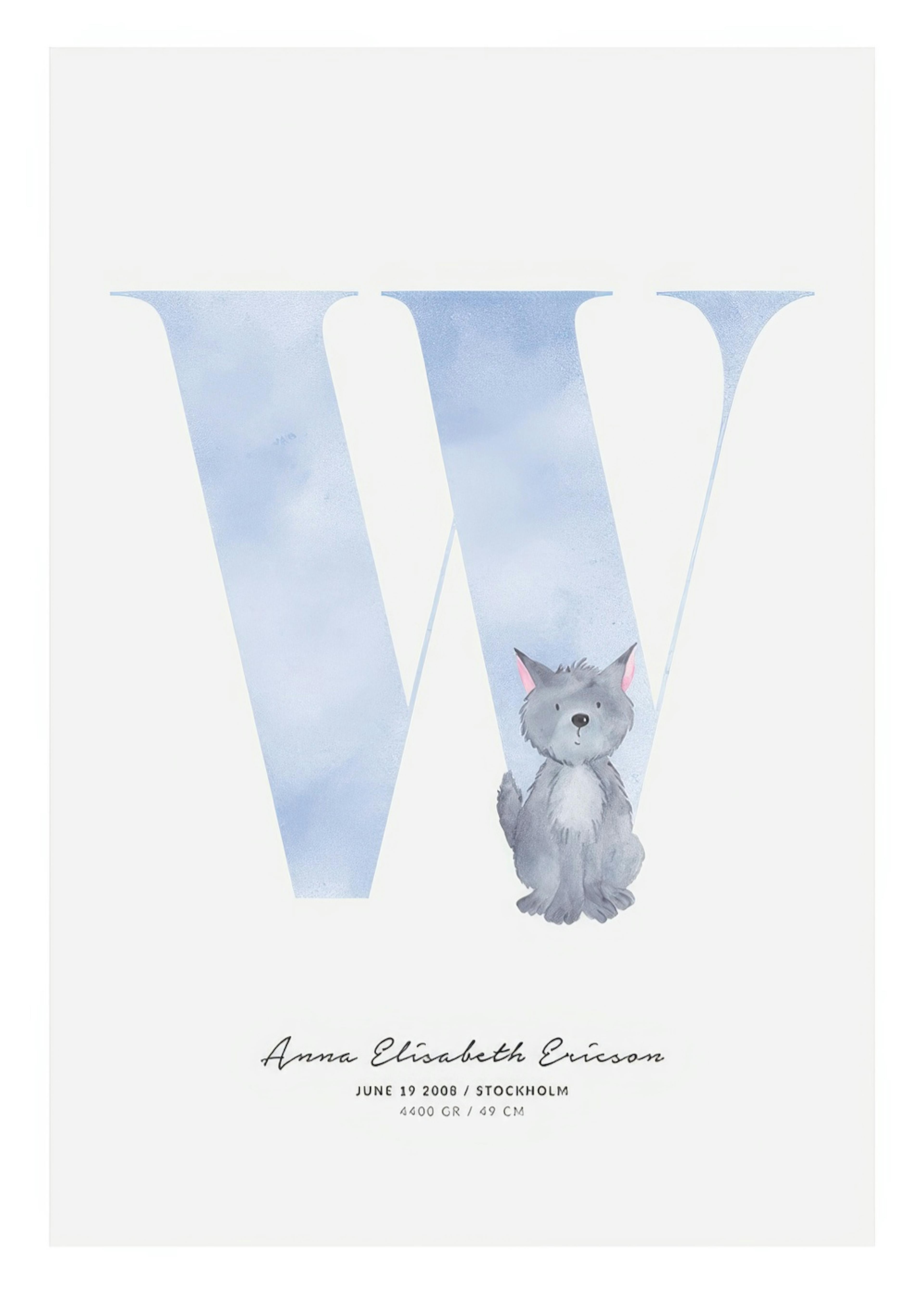 Kids Letter W Personal Poster 0