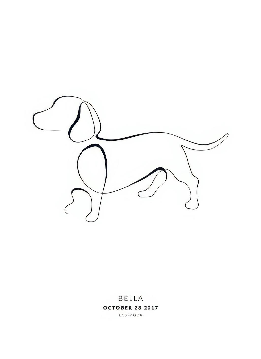 Prints - My Dog Dachshund Personal (50x70 cm) - Personalised prints