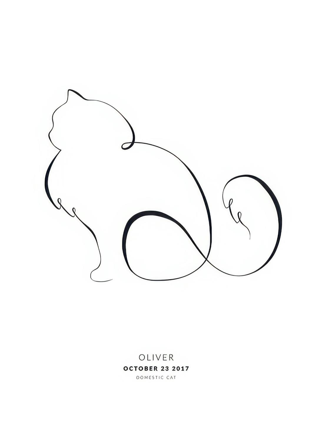 My Cat Siberian Cat Personal Affiche (30x40 cm) - Affiches personnalisées