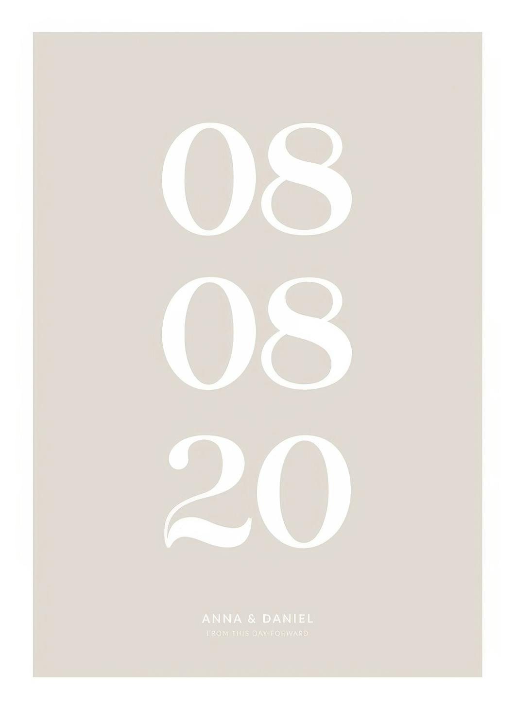 Personliga tavlor From This Day Forward Beige Personal Poster (50x70 cm)