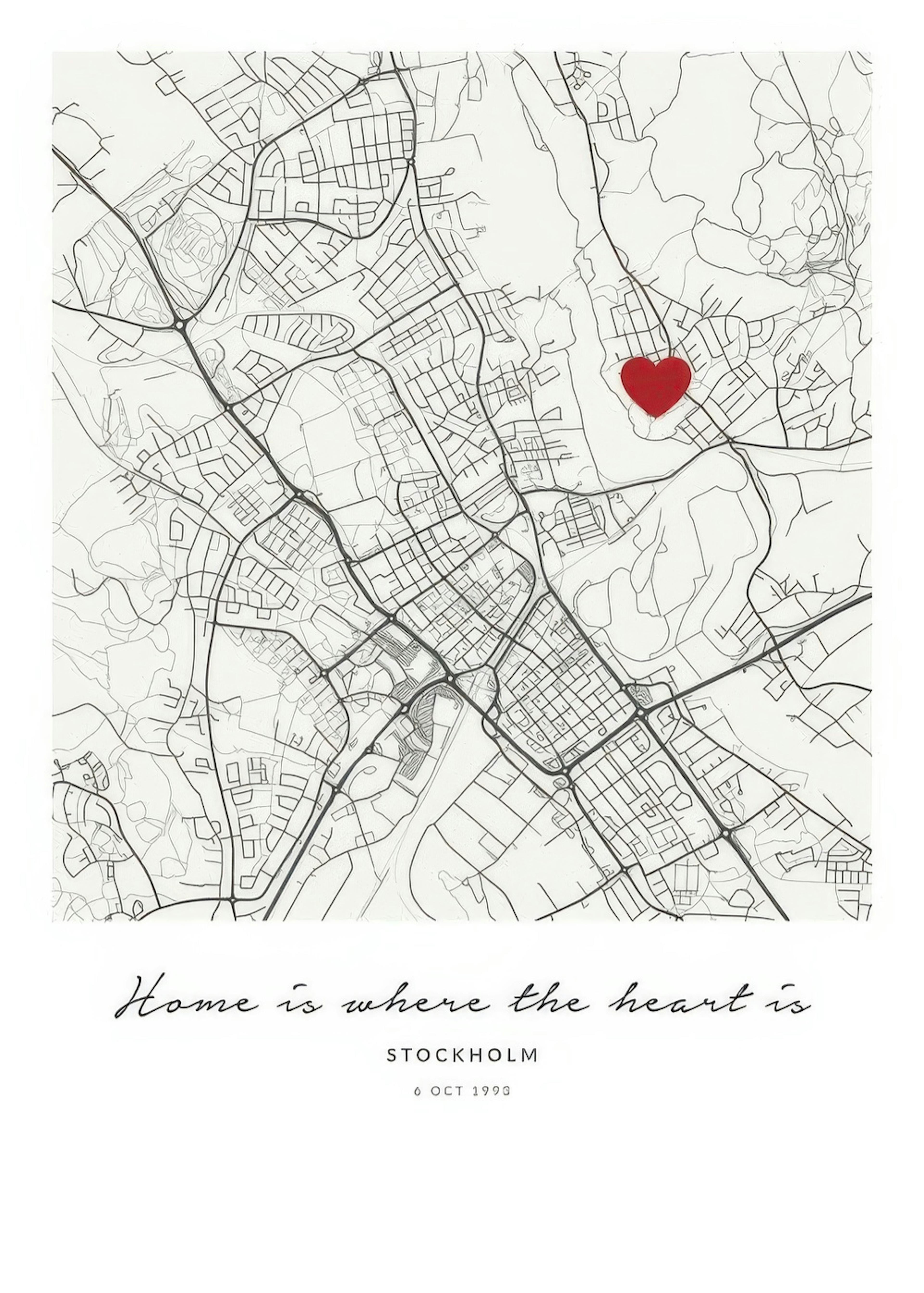 Heart on Map Personal Poster 0
