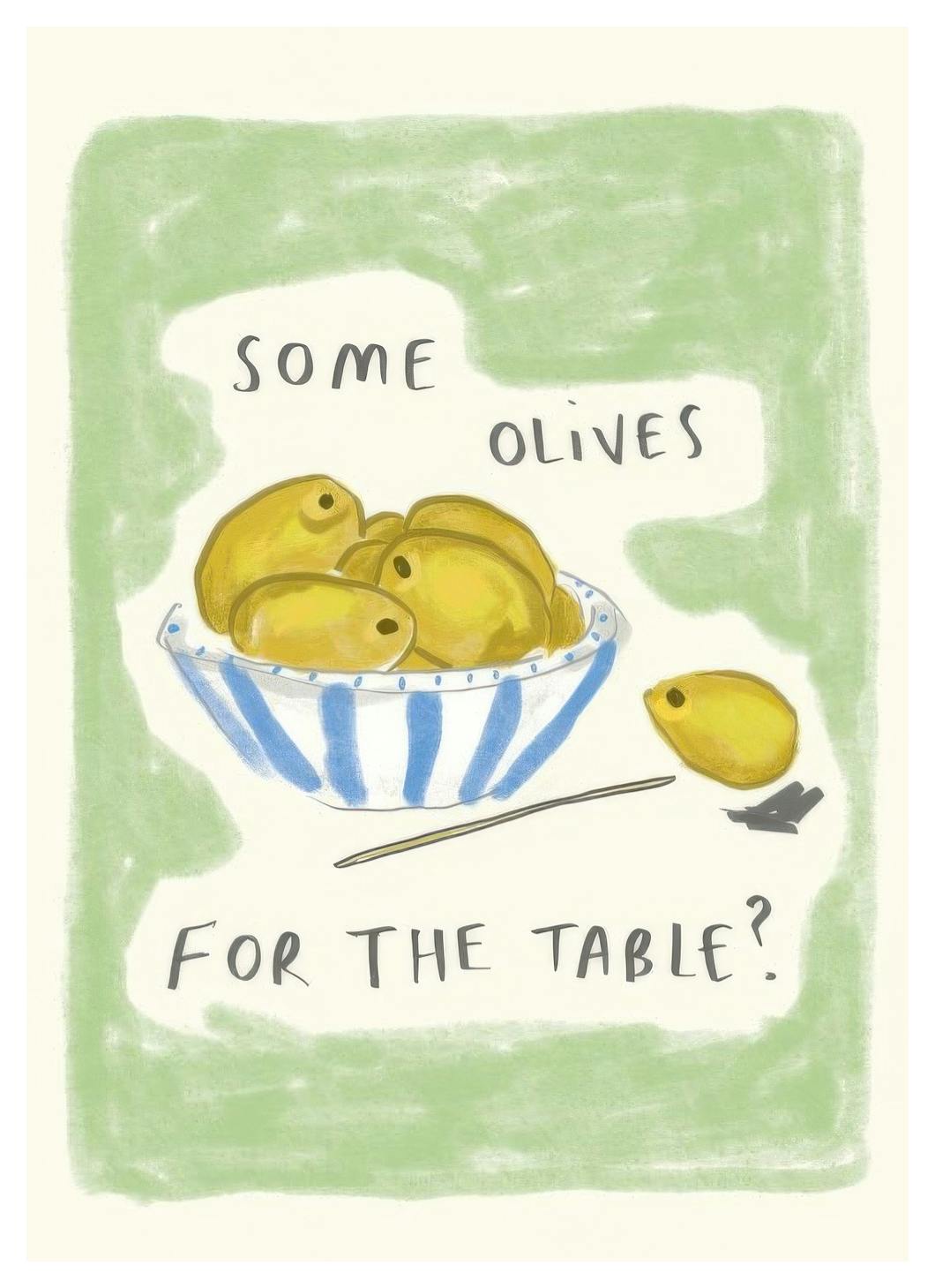 Lauren Emmett - Olives Affiche (30x40 cm) - Lauren Emmett