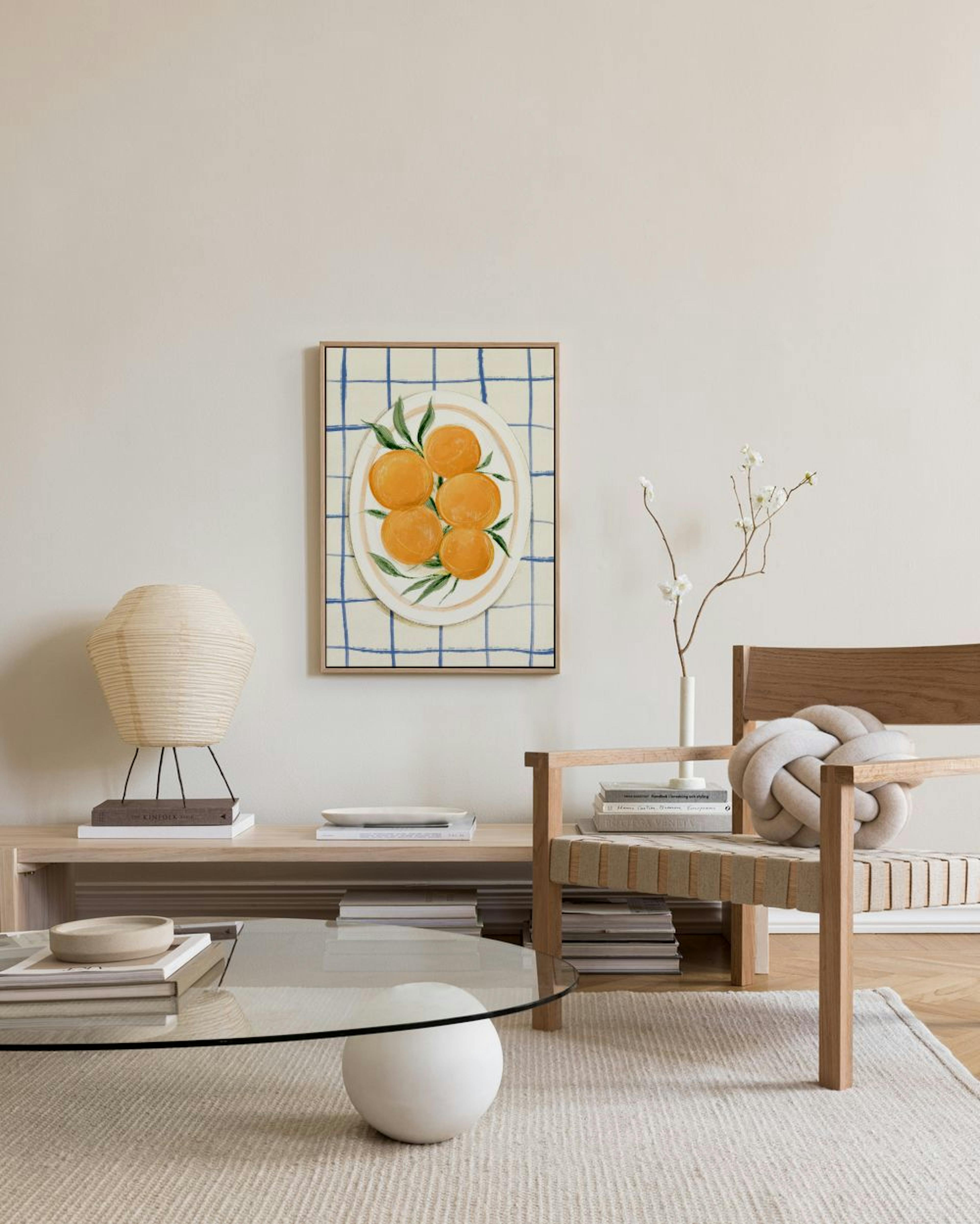 Citrus on Checkers Toile