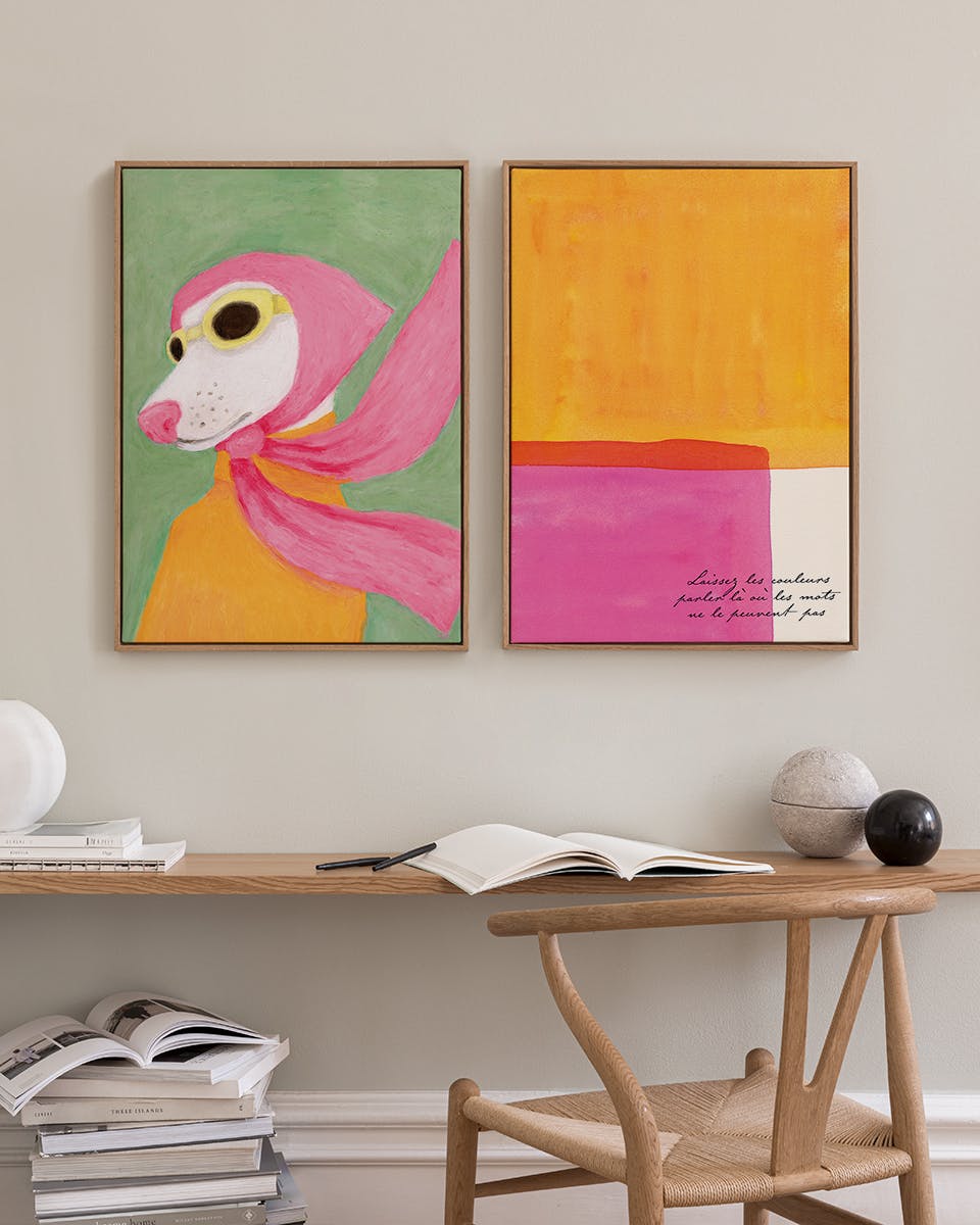 Happy Spirit Obrazy na płótnie Duo (30x40 cm - Ramka dębowa)