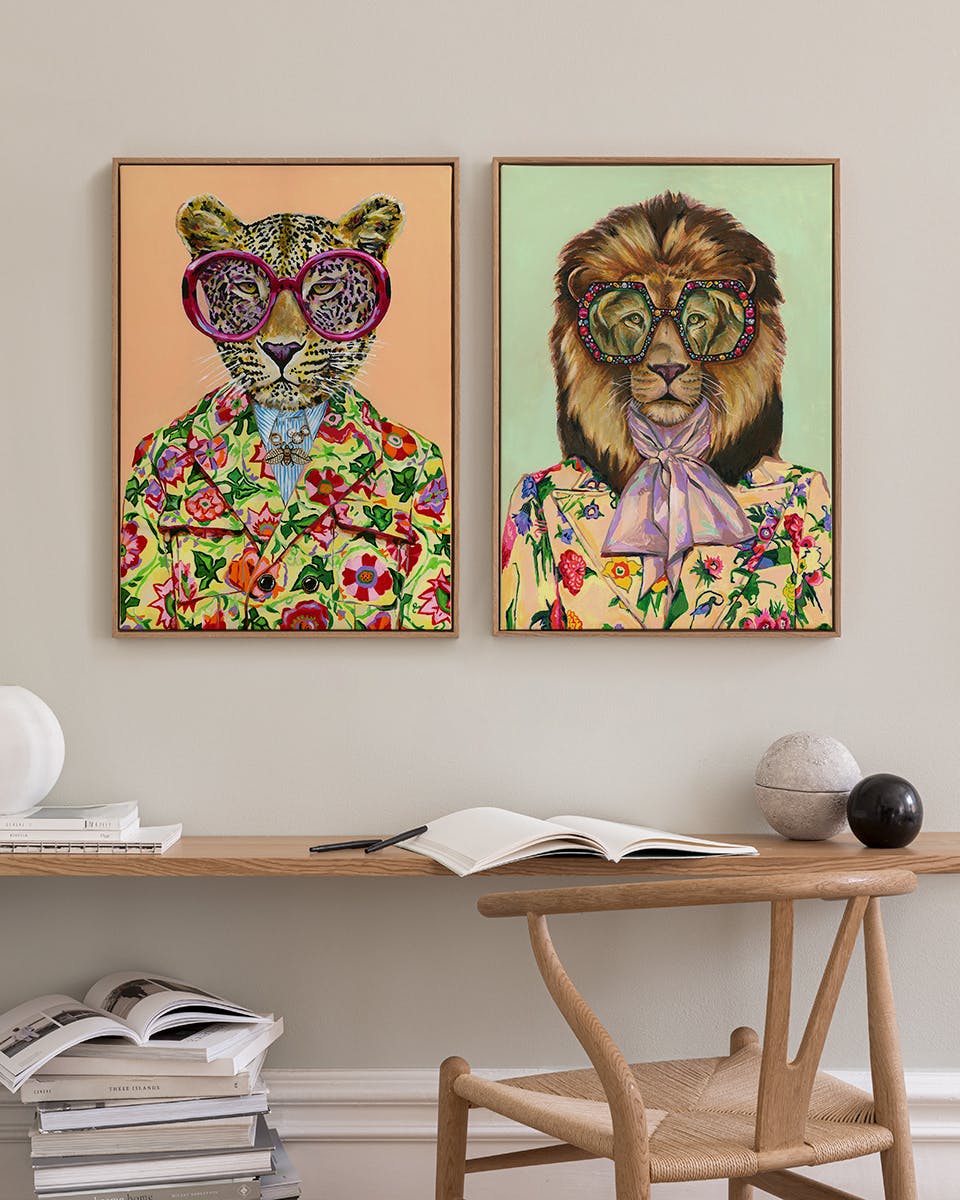 Artsy Animal Canvas Duo (50x70 cm)