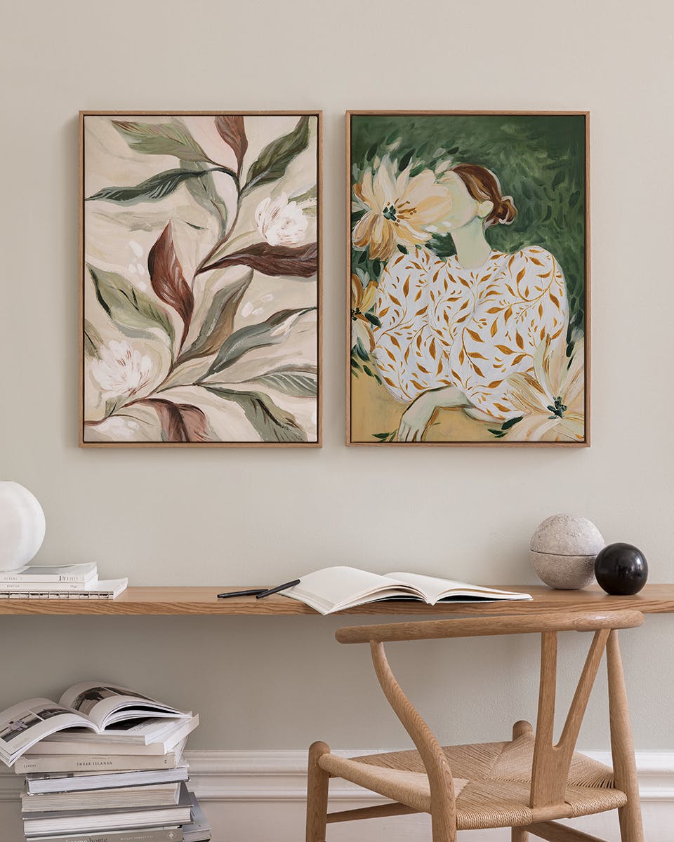 Rustic Garden Canvas Duo (30x40 cm - Fotolijst Zwart)