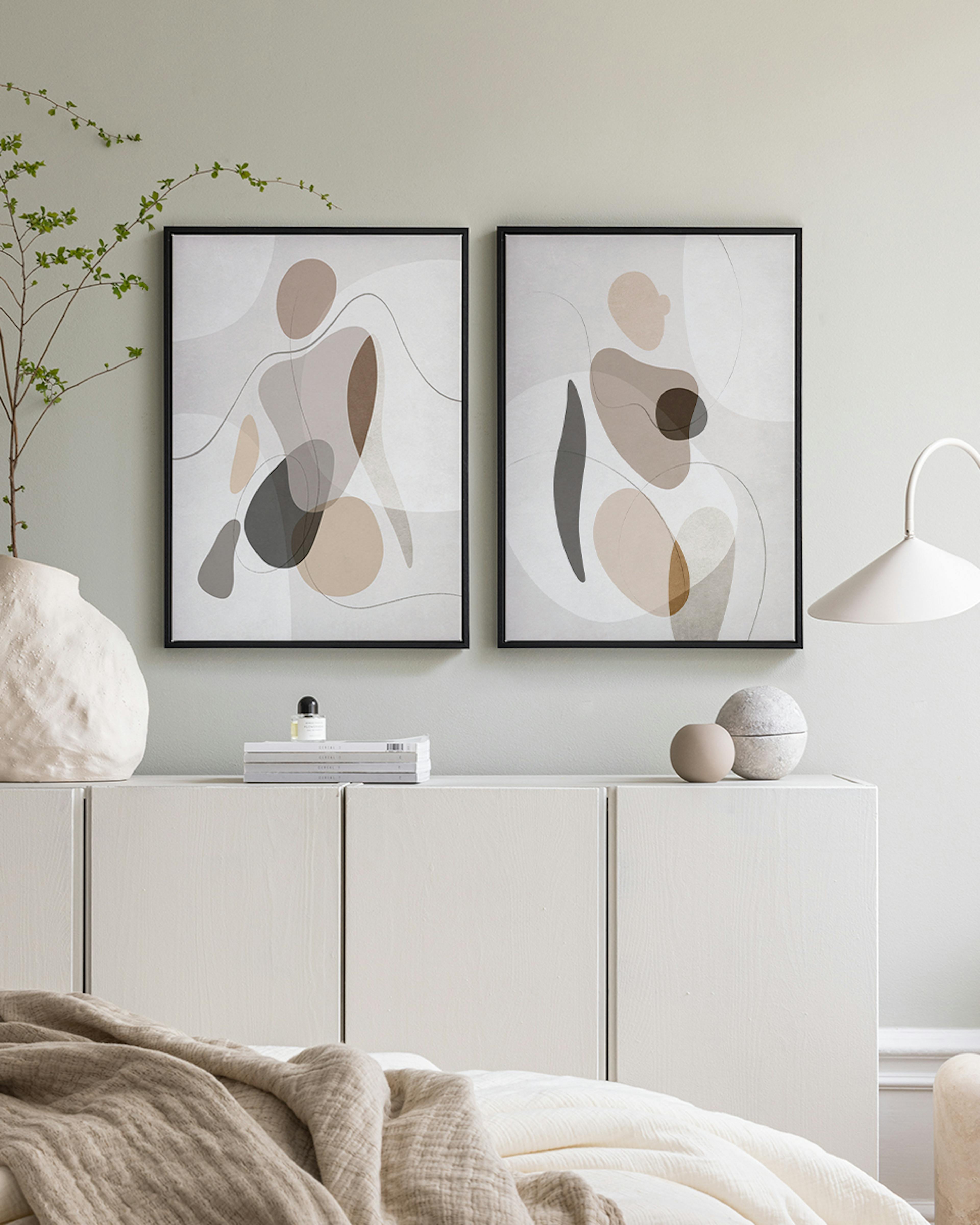 Organic Shapes Figure Kanvaasiduo