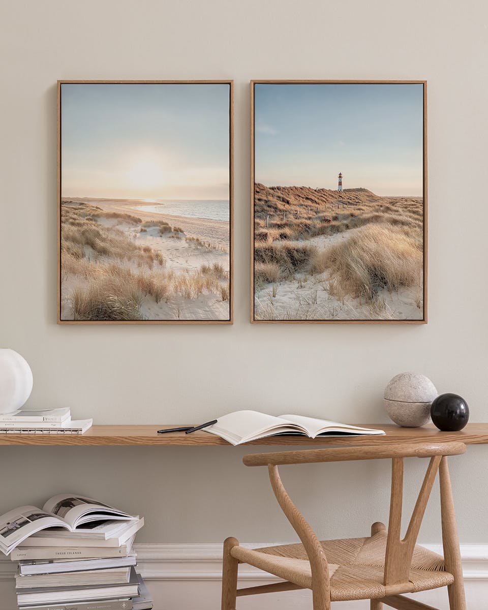 Favorite Home Obrazy na płótnie Duo (50x70 cm - Czarna ramka)