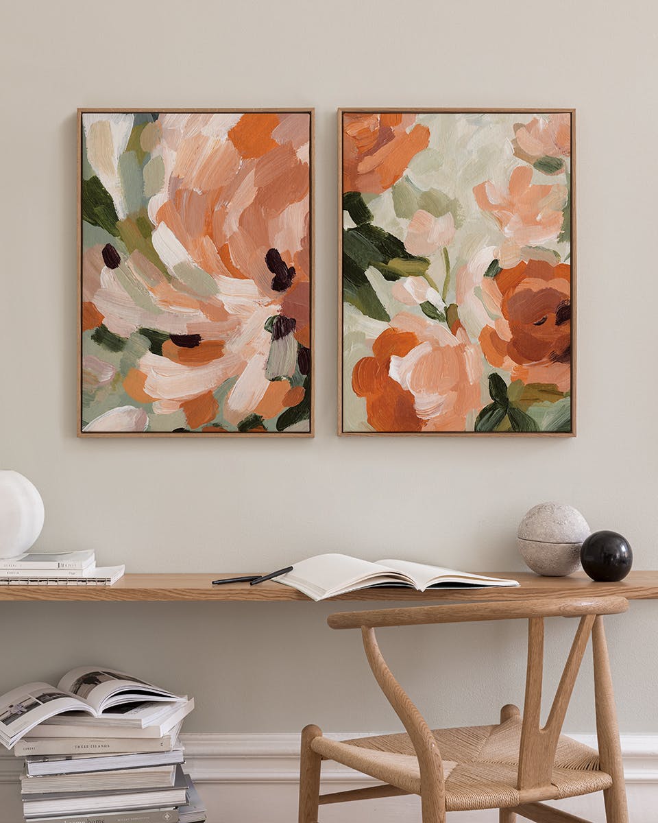 Favorite Home Obrazy na płótnie Duo (30x40 cm - Czarna ramka)