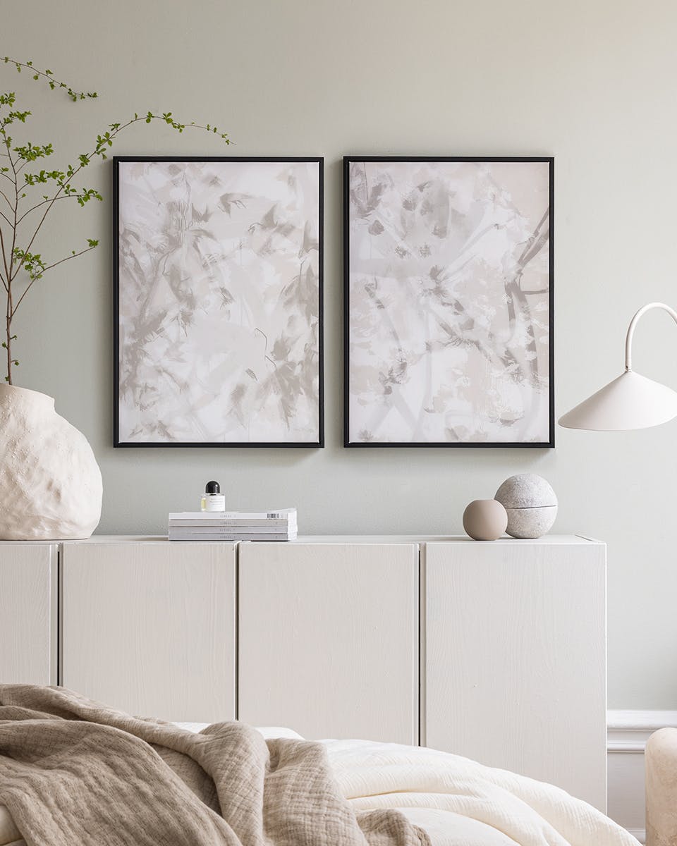Soft Abstract Duo de Toiles (50x70 cm) - Paires Parfaites