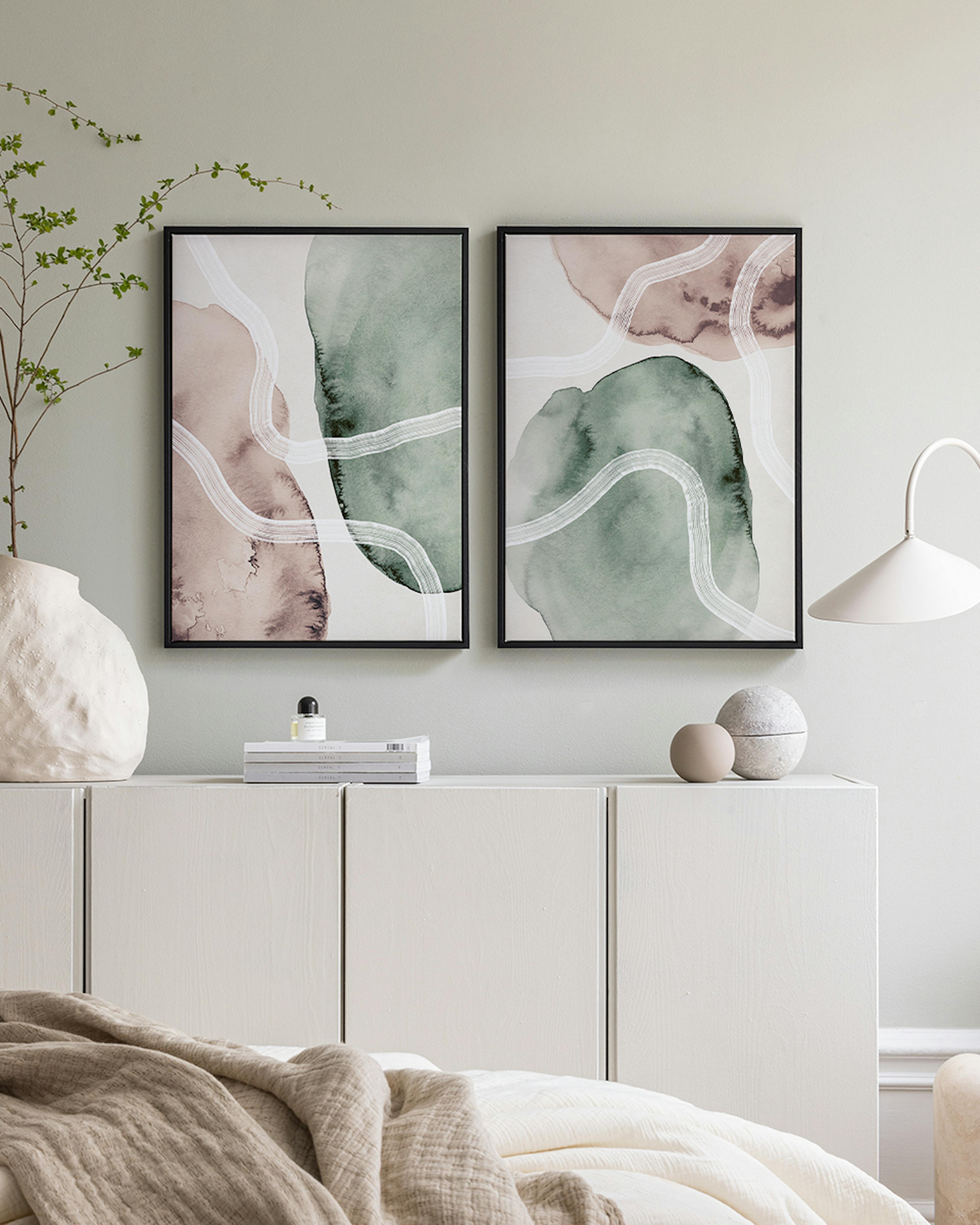 Soft Watercolor Duo de telas decorativas 0