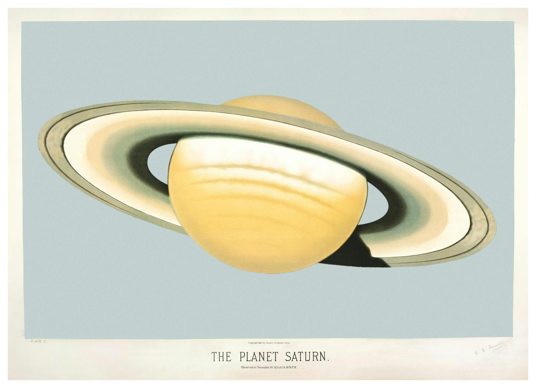 The Planet Saturn Poster (50x70 cm)- Posters vintage