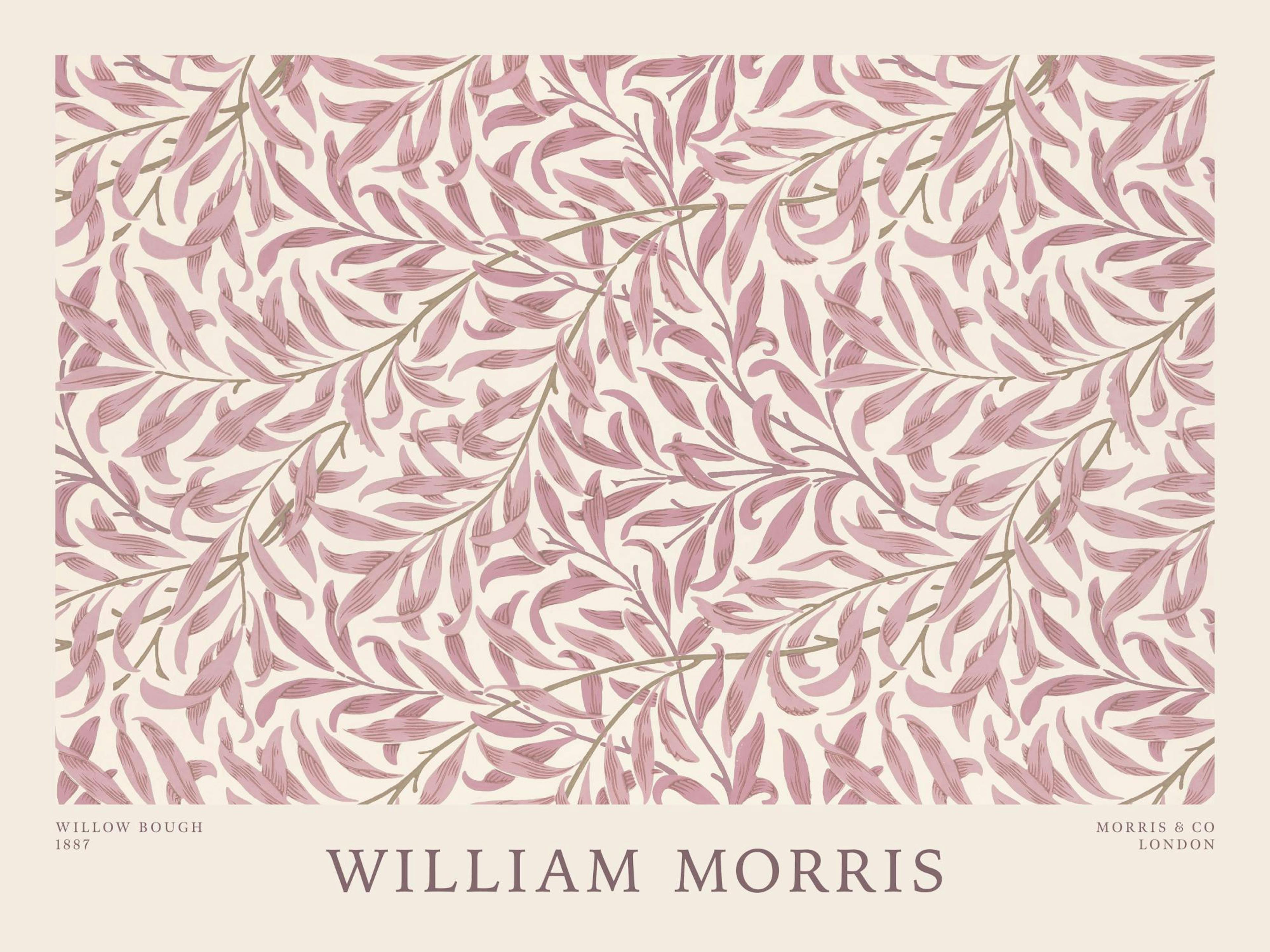William Morris - Willow Bough Pink Landscape Poster