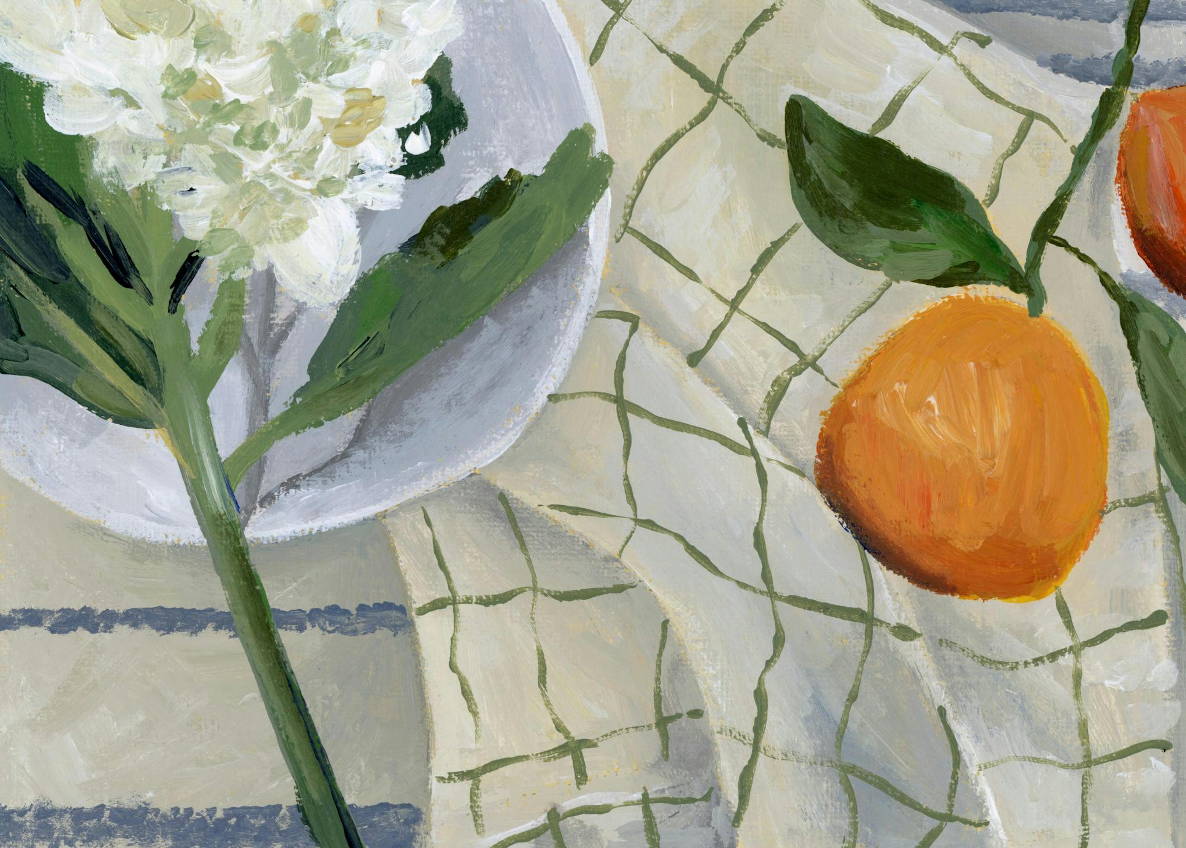 Lauren Bencivengo - Orange and Hydrangea Print 0
