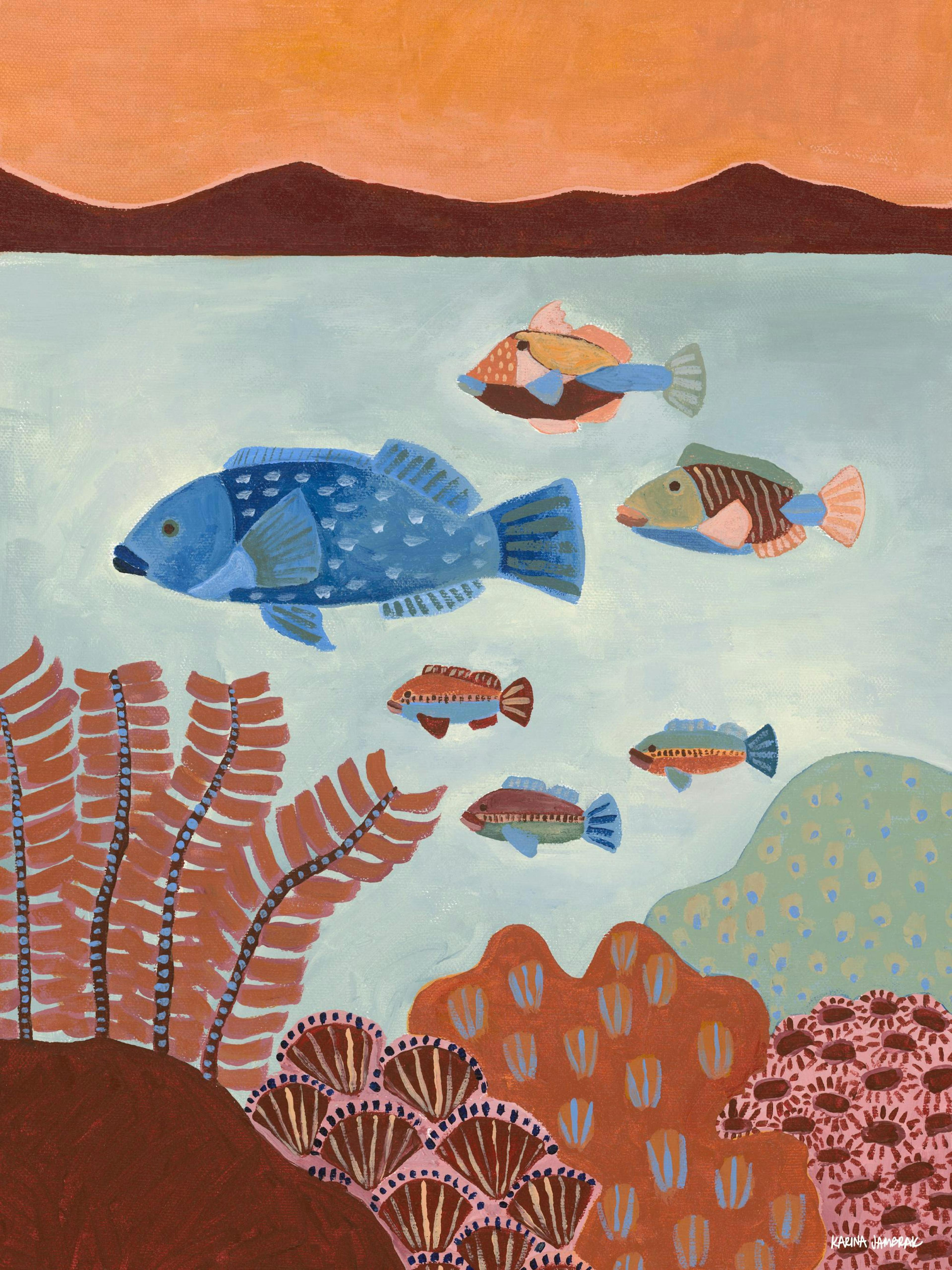 Karina Jambrak - A Swim in the Ocean Print
