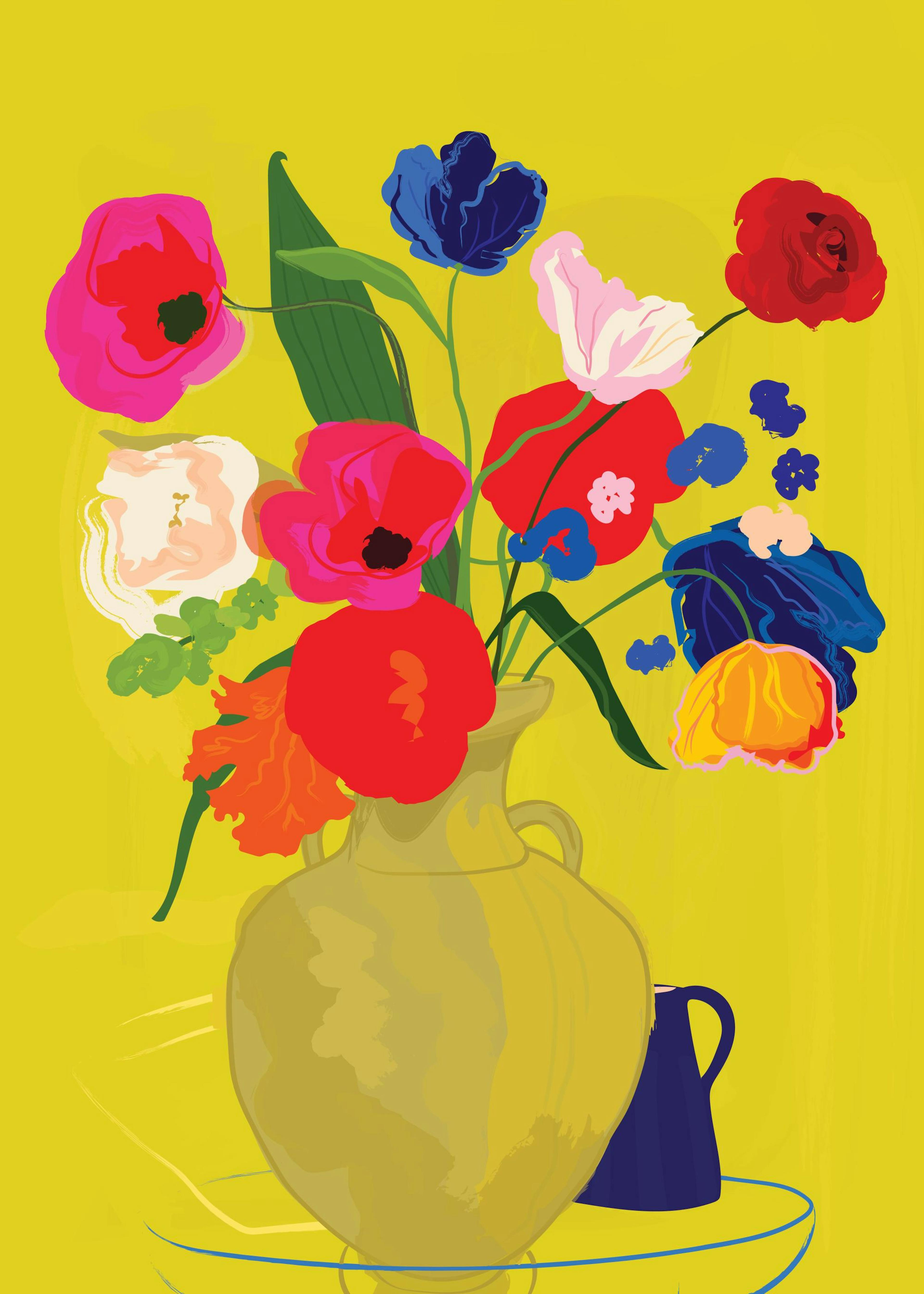 Rachel Joanis - Vase With Flower in Gold Print 0