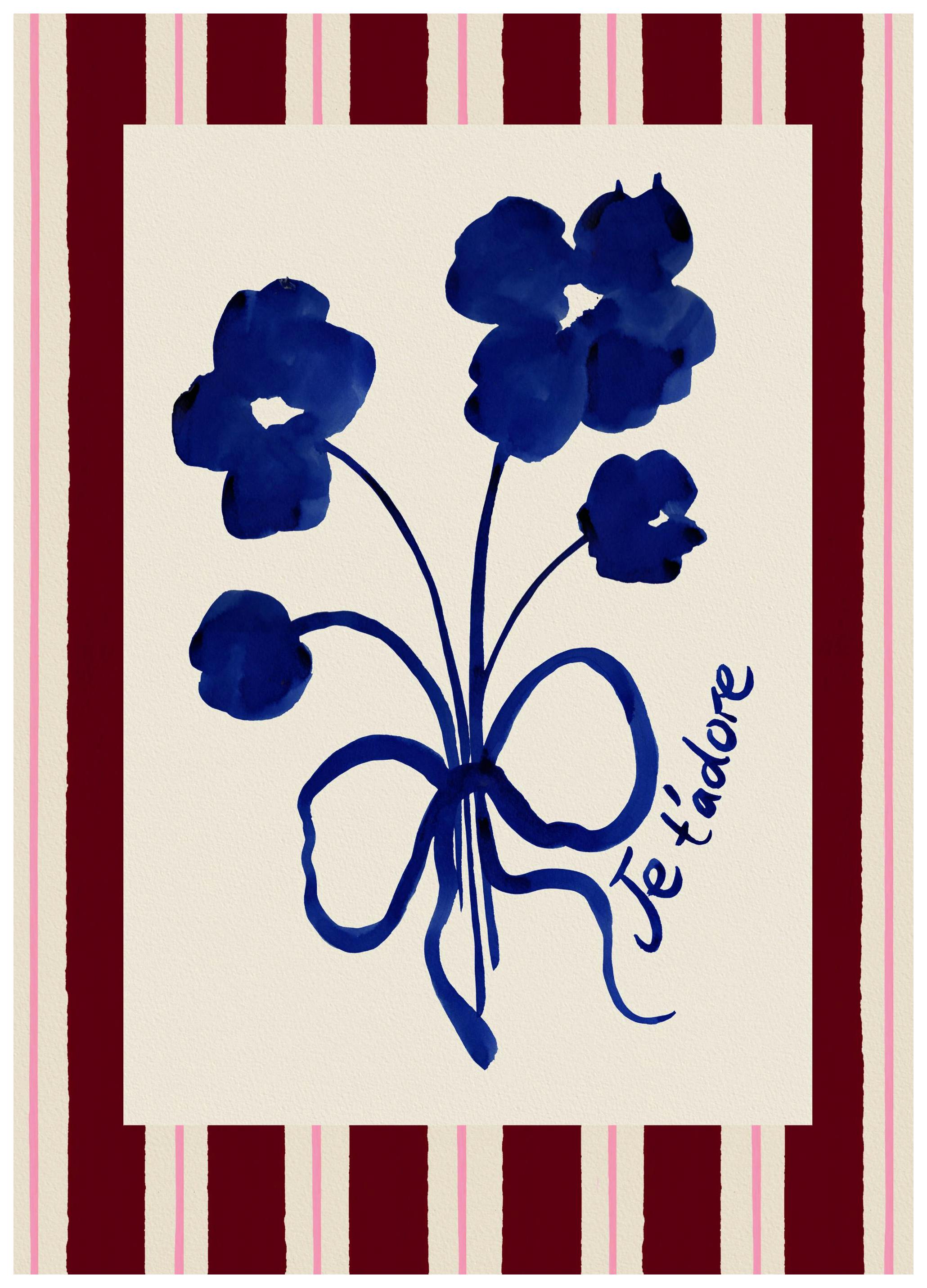 Emily Daborn - I Adore You Bouquet Print (30x40 cm)